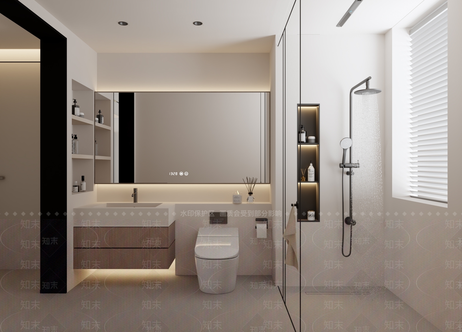 现代极简卫生间3D模型下载【ID:1201894340】