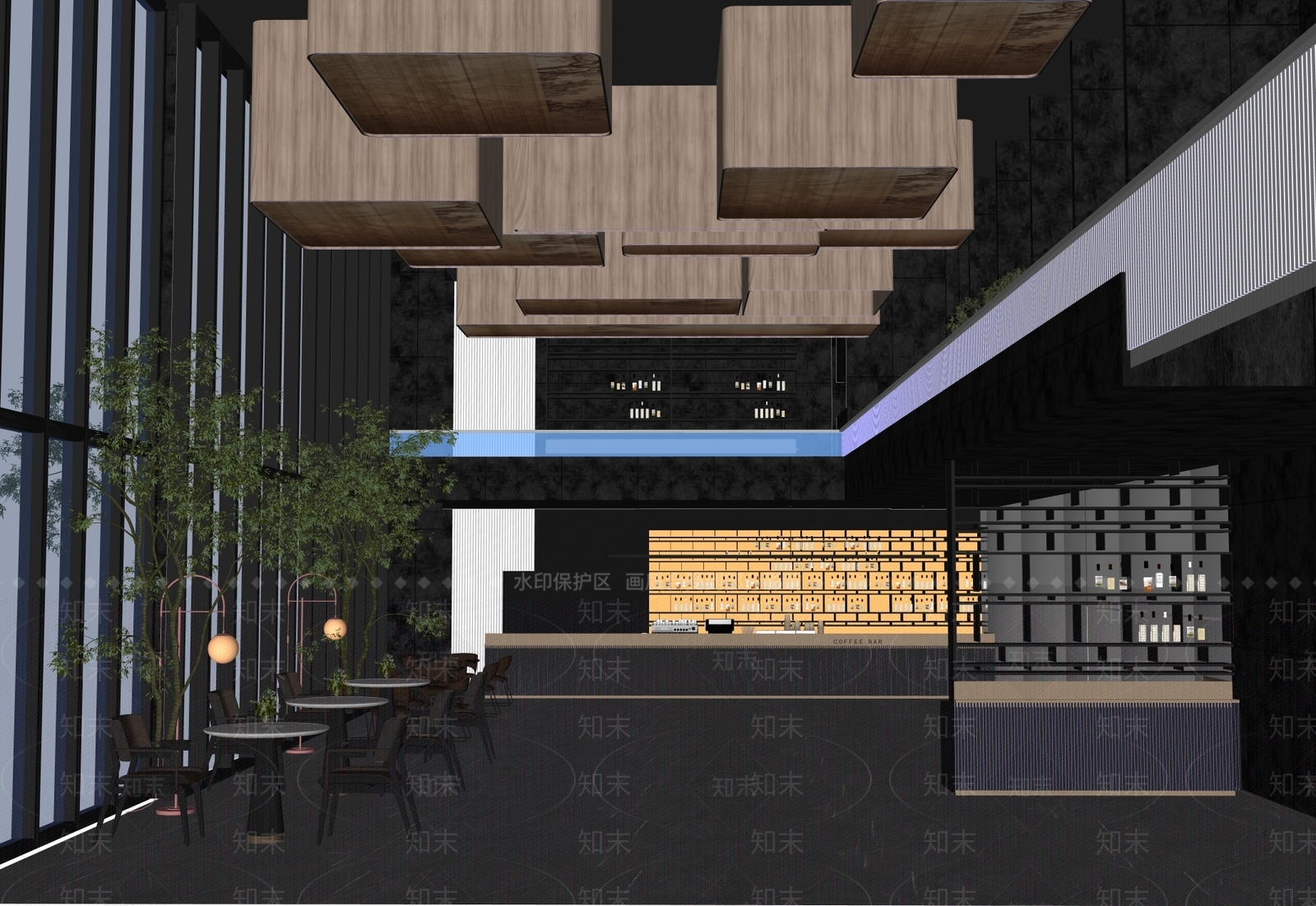 新中式轻奢会所SU模型下载【ID:1201895689】