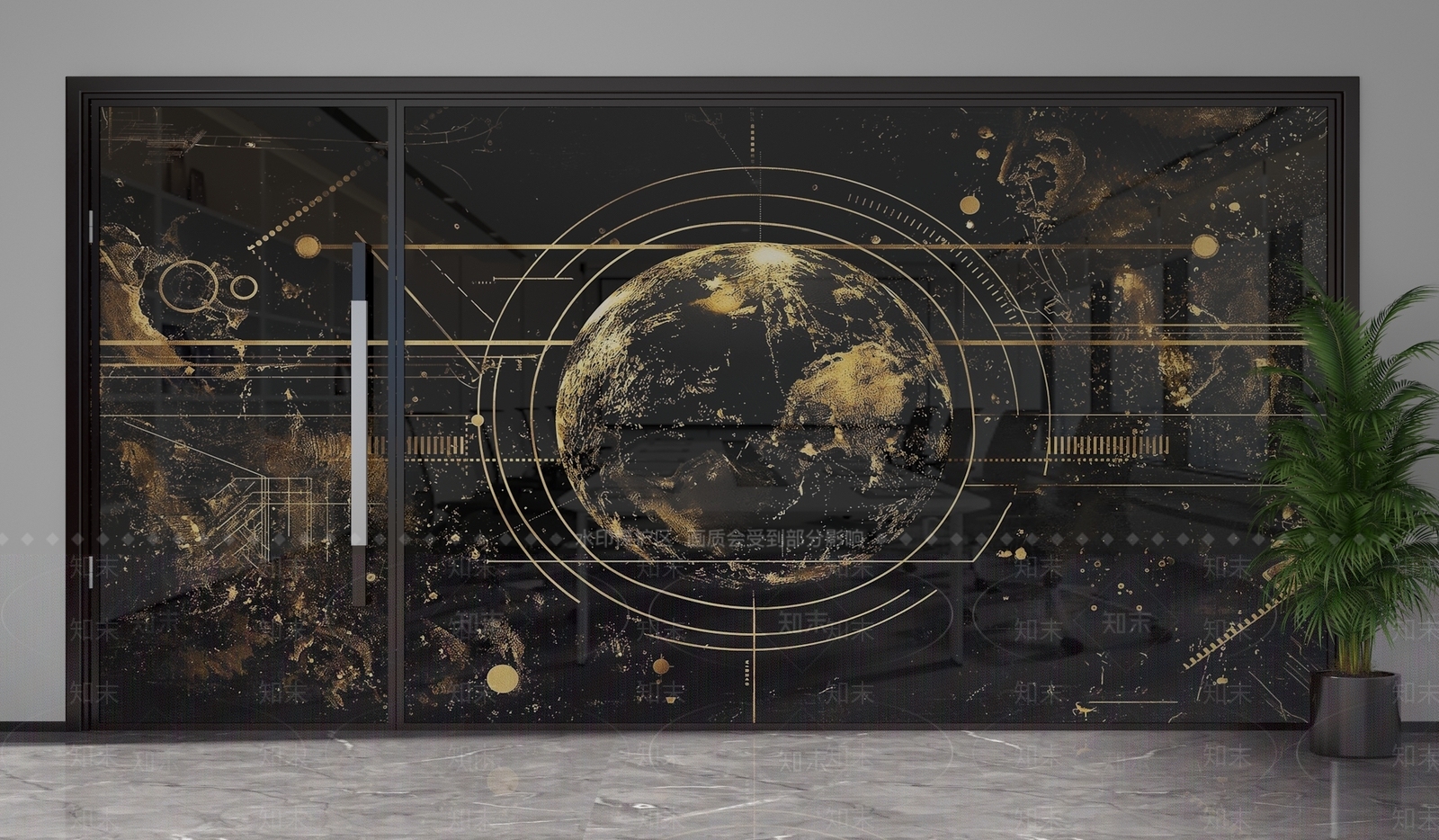 现代隔断3D模型下载【ID:1201900855】