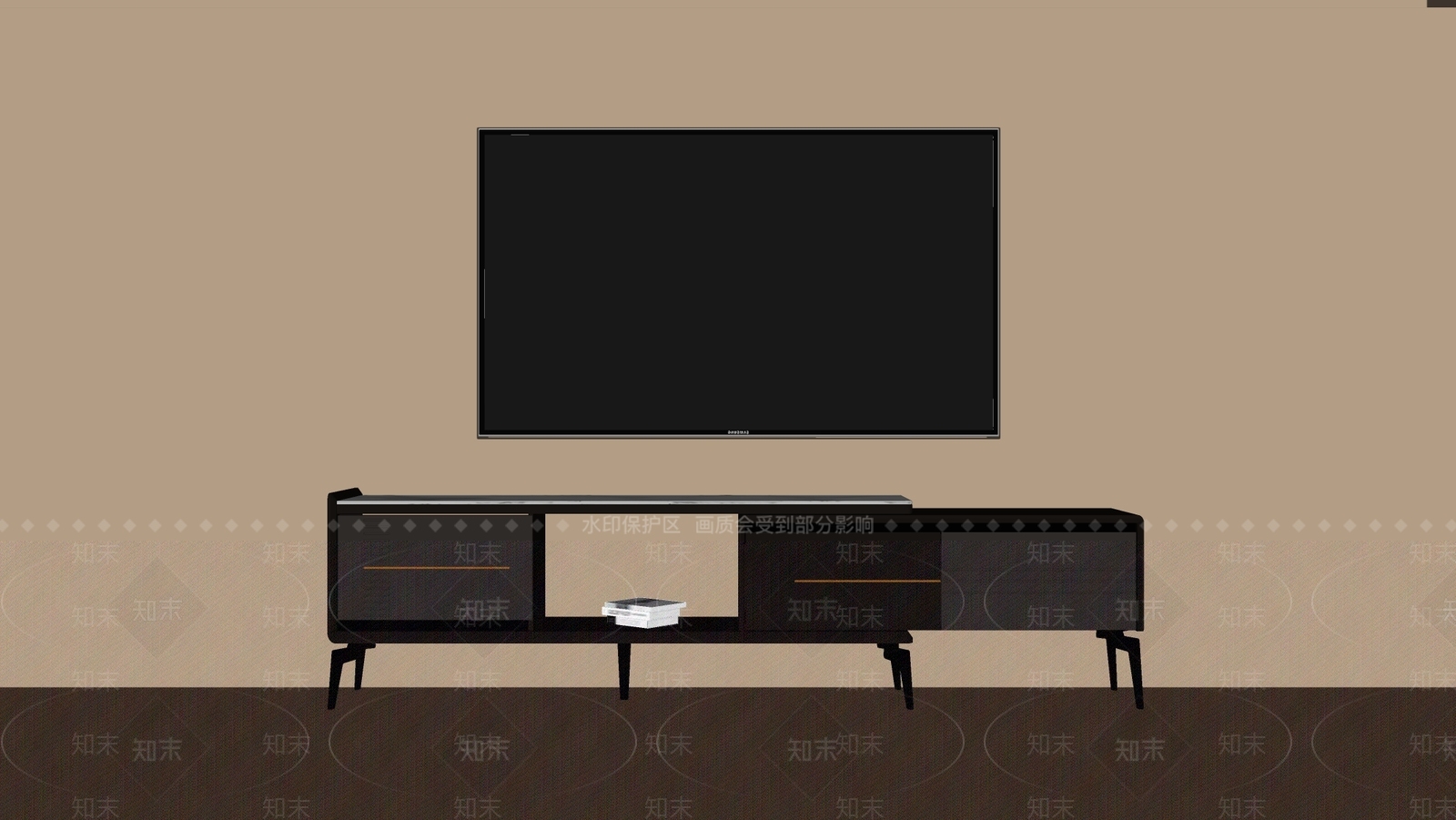 现代极简电视柜SU模型下载【ID:1201901219】