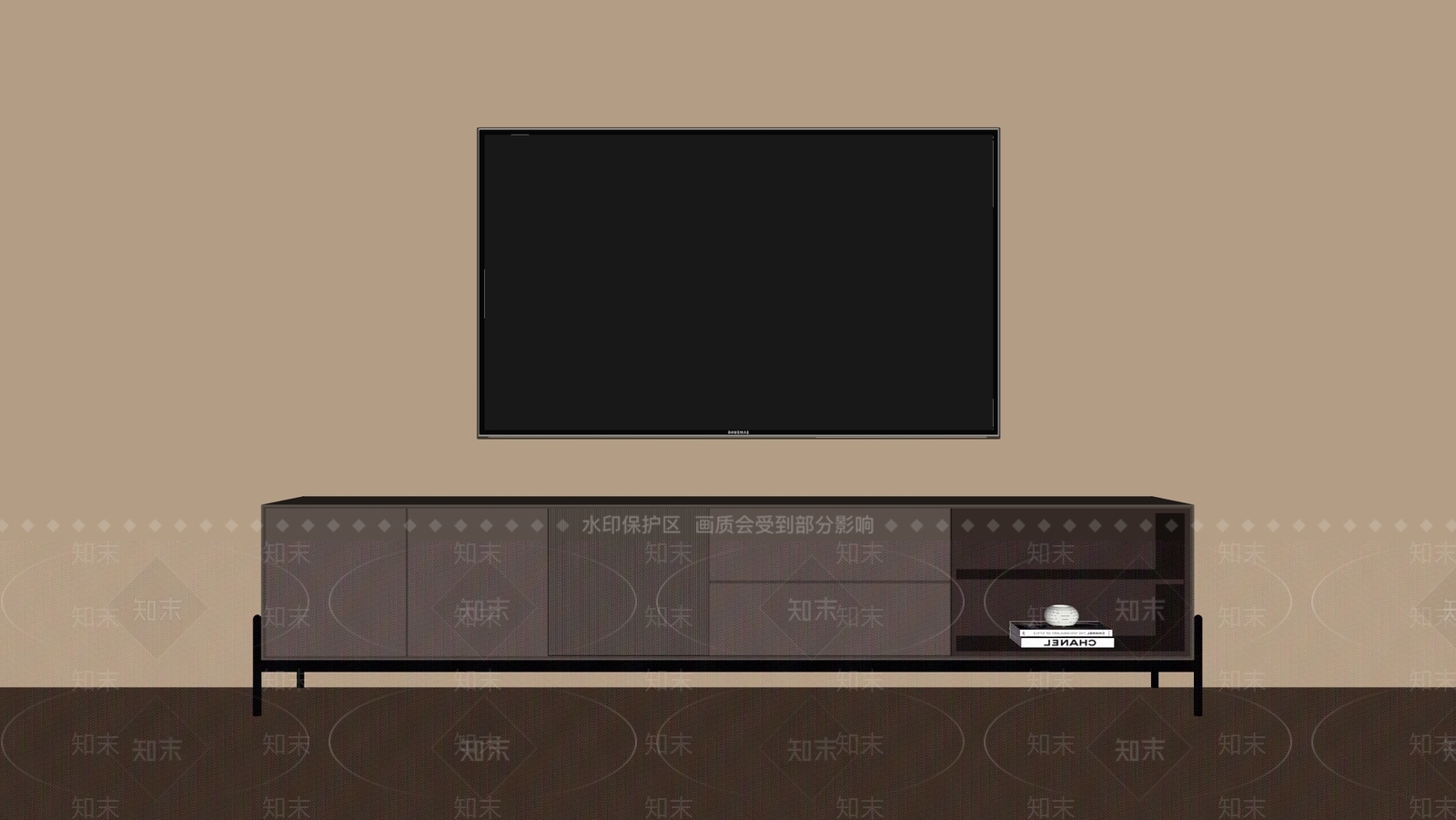 现代简约电视柜SU模型下载【ID:1201901306】