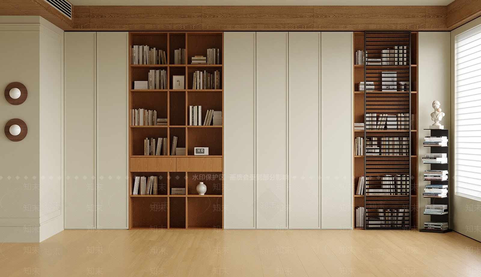 现代书柜SU模型下载【ID:1201901827】