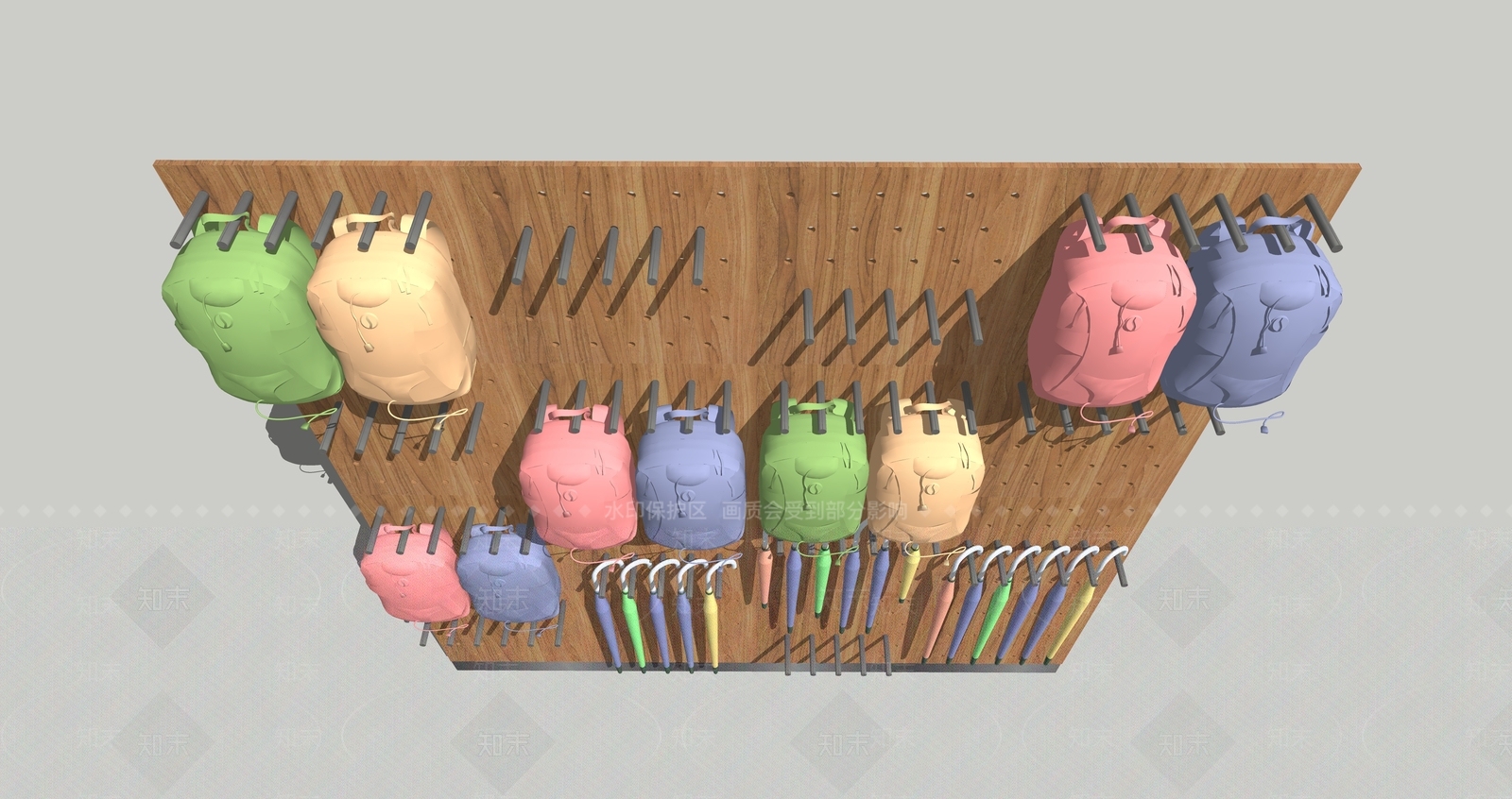 现代原木挂件SU模型下载【ID:1201904338】