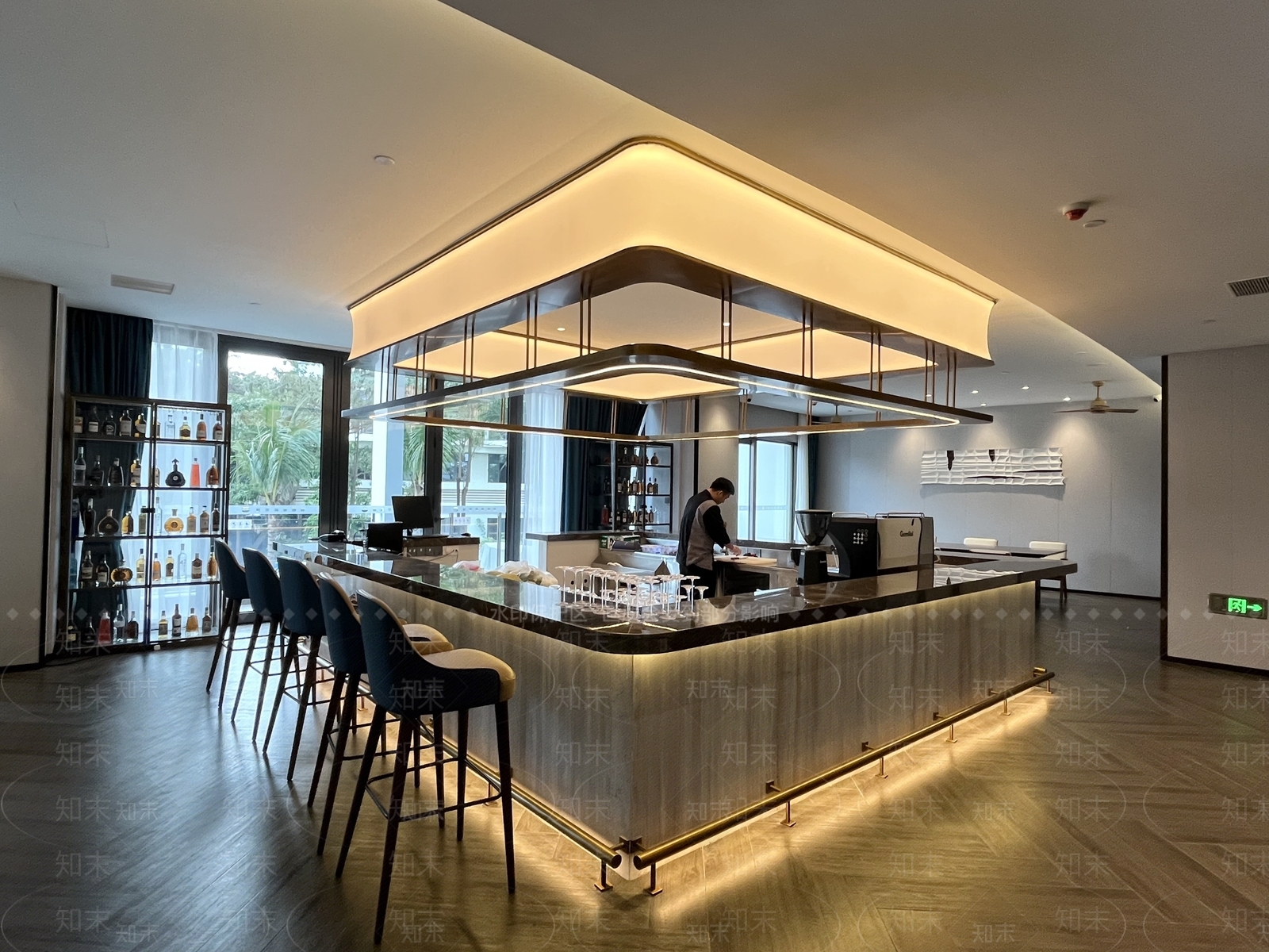 现代新中式酒店餐厅SU模型下载【ID:1201904737】