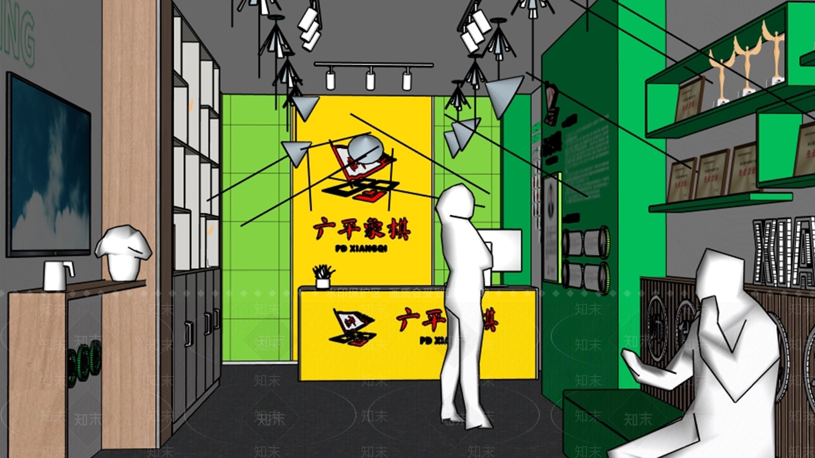 新中式其他文化空间SU模型下载【ID:1201905118】