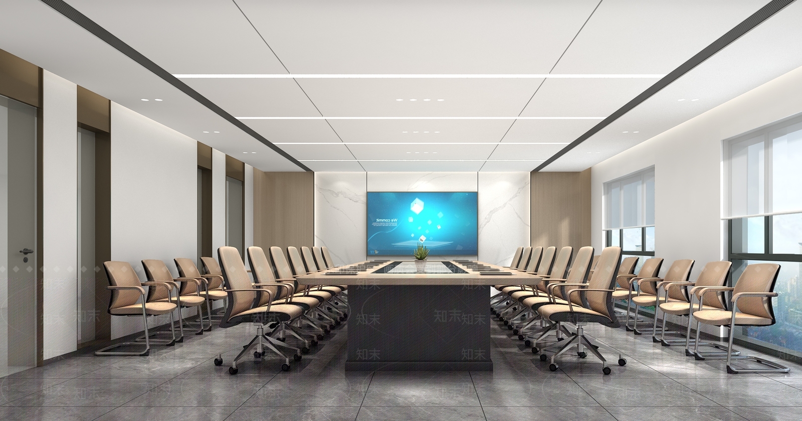 现代会议室3D模型下载【ID:1201906841】