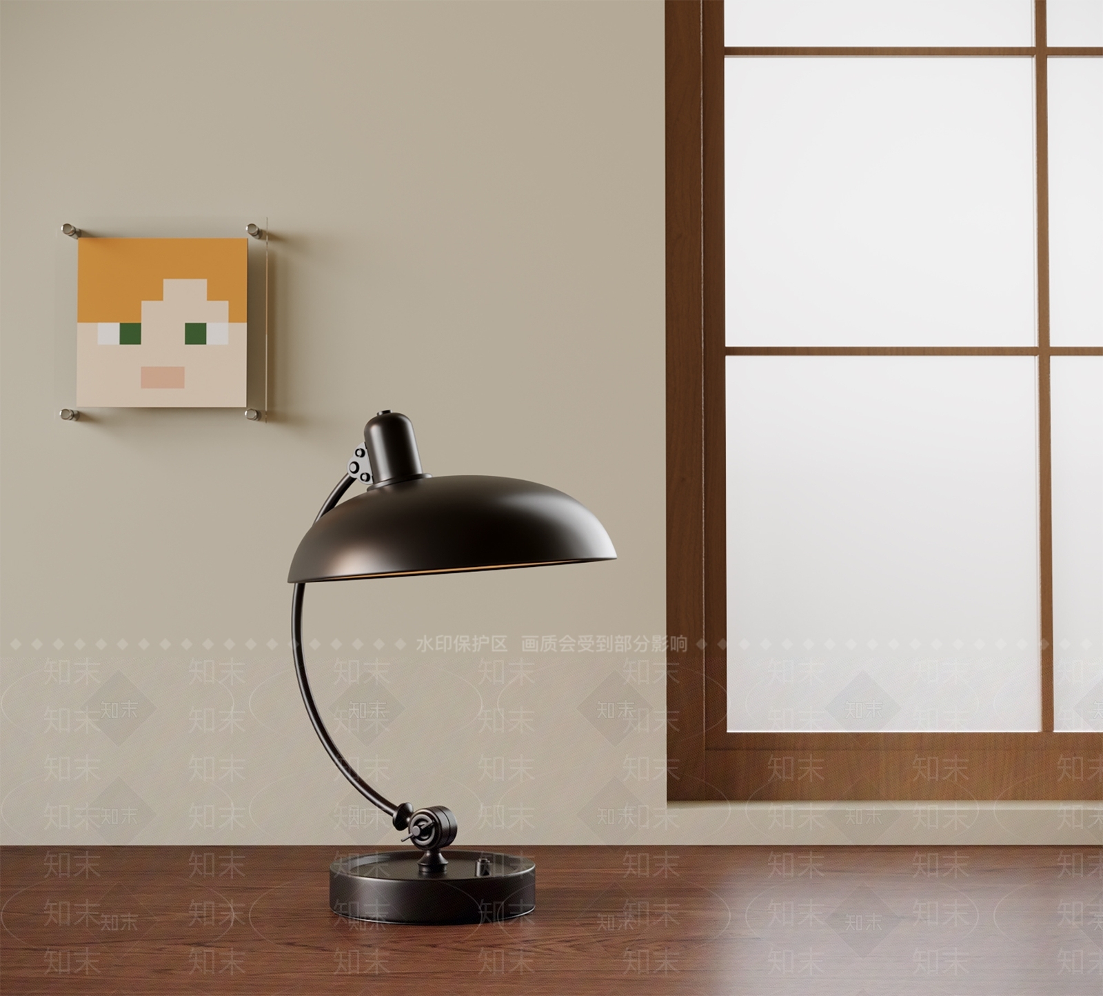 现代台灯3D模型下载【ID:1201907865】