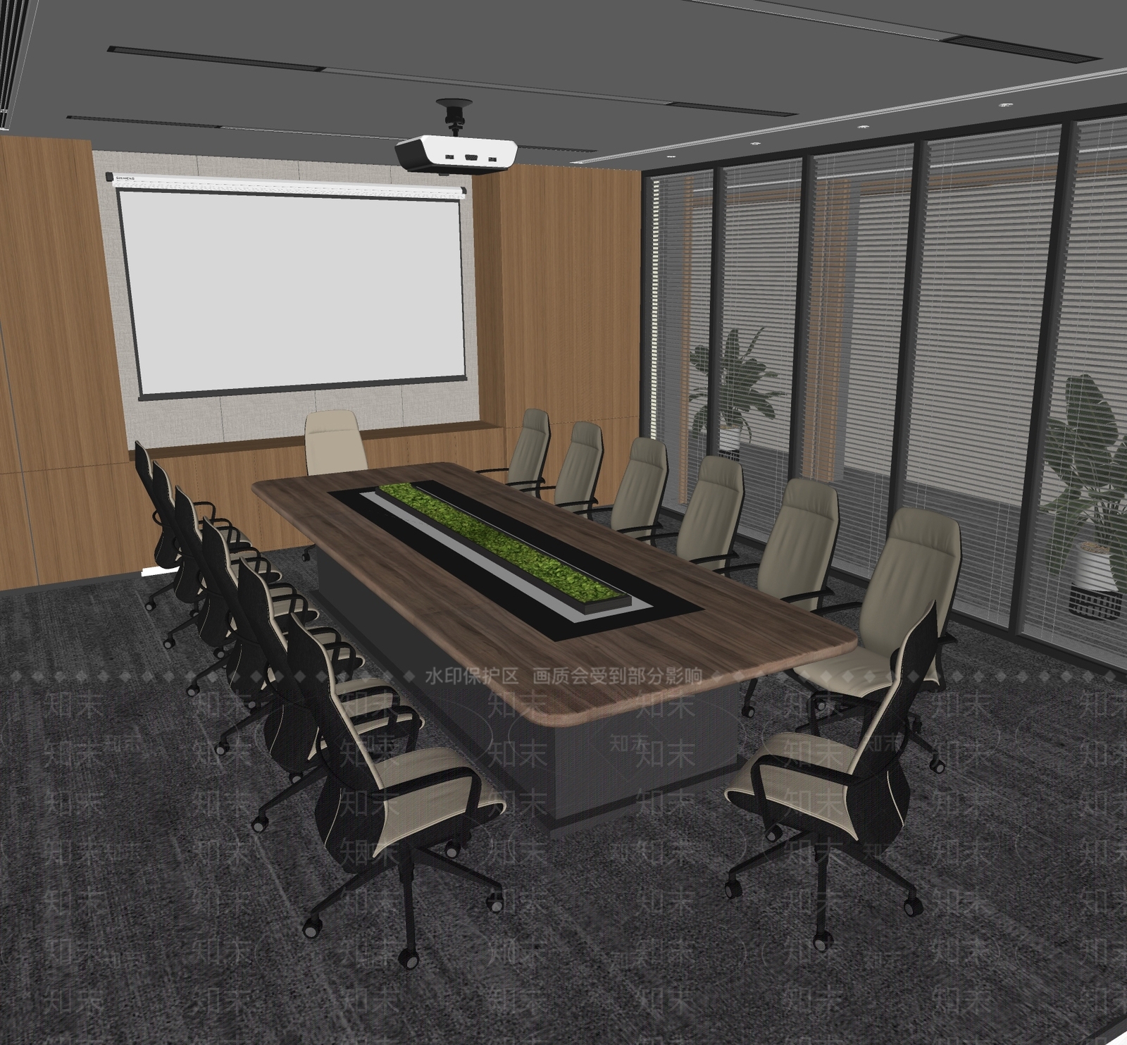 现代会议室SU模型下载【ID:1201908070】