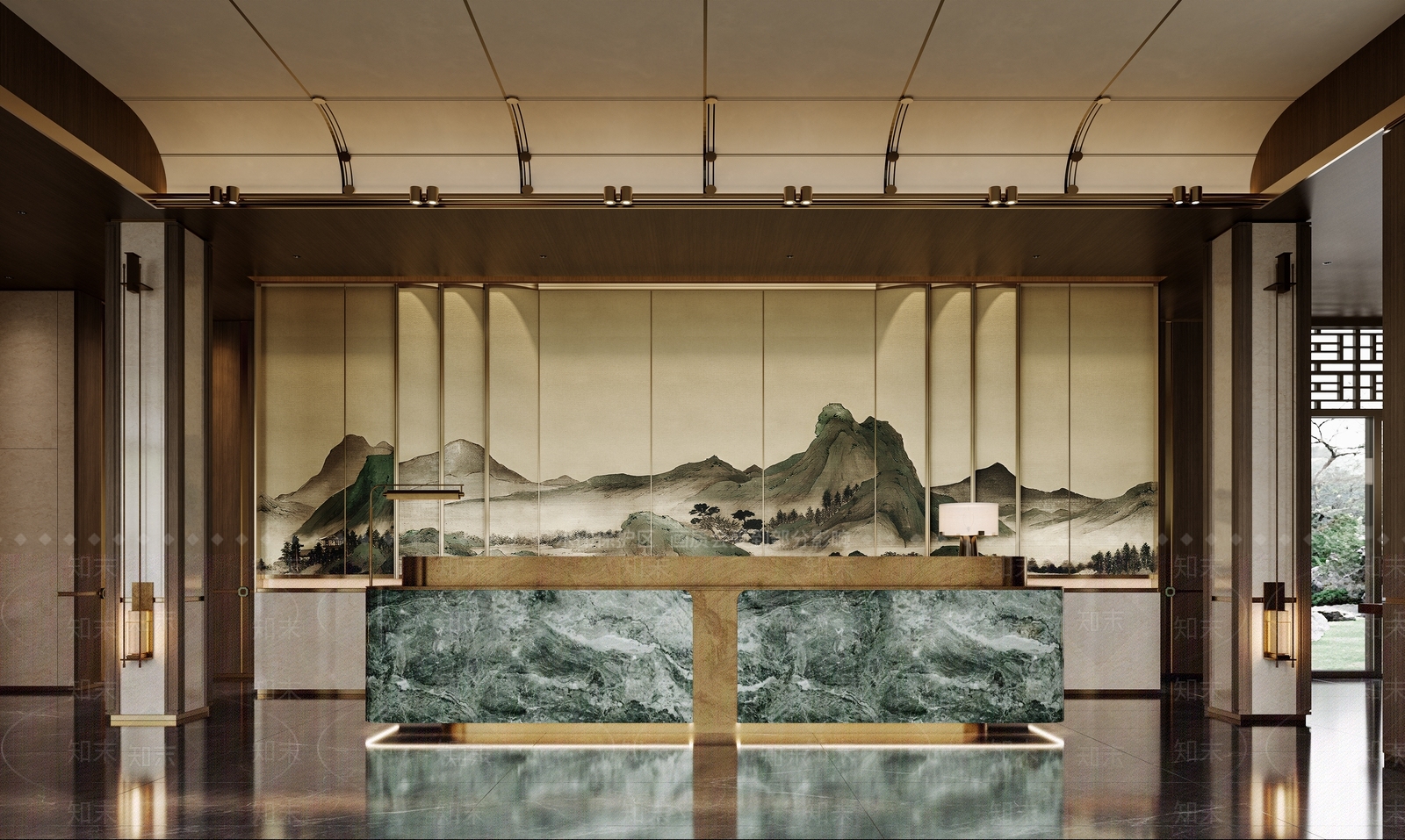 新中式轻奢售楼处3D模型下载【ID:1202016475】