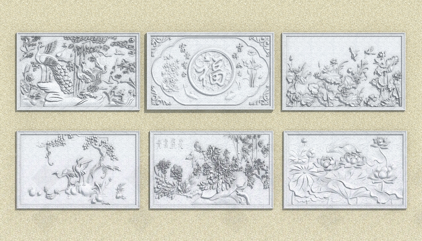 中式新中式雕花3D模型下载【ID:1201909565】