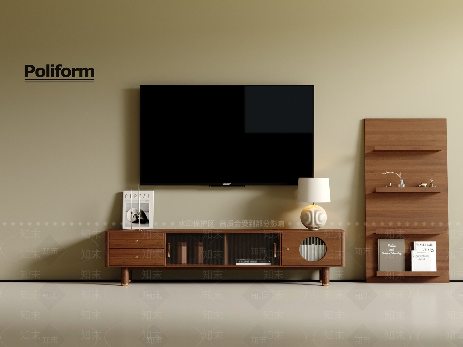 中古侘寂电视柜3D模型下载【ID:1201912367】