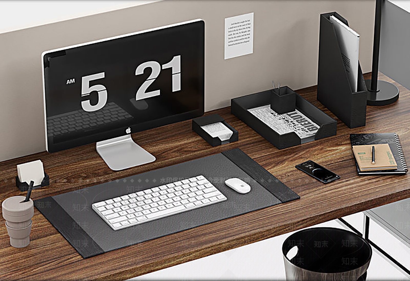 现代简约办公桌椅3D模型下载【ID:1201913478】