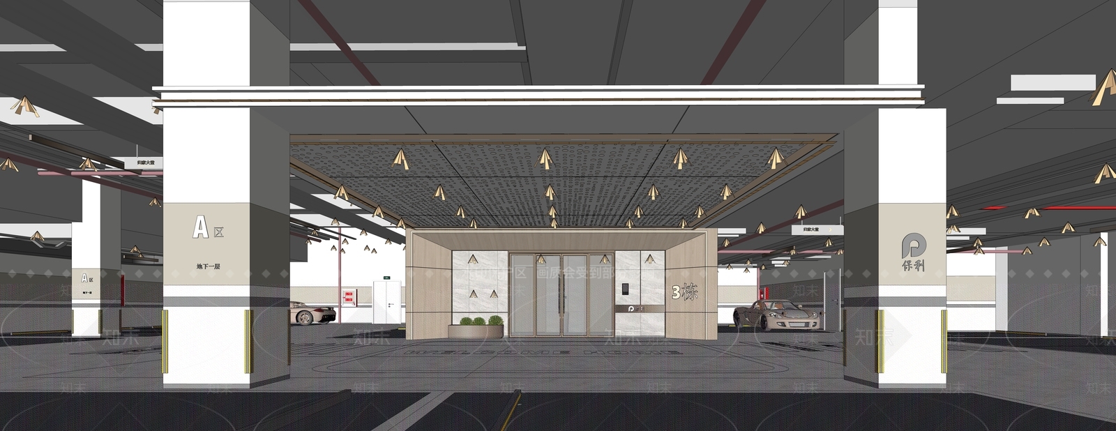 现代其他公共空间SU模型下载【ID:1201914243】