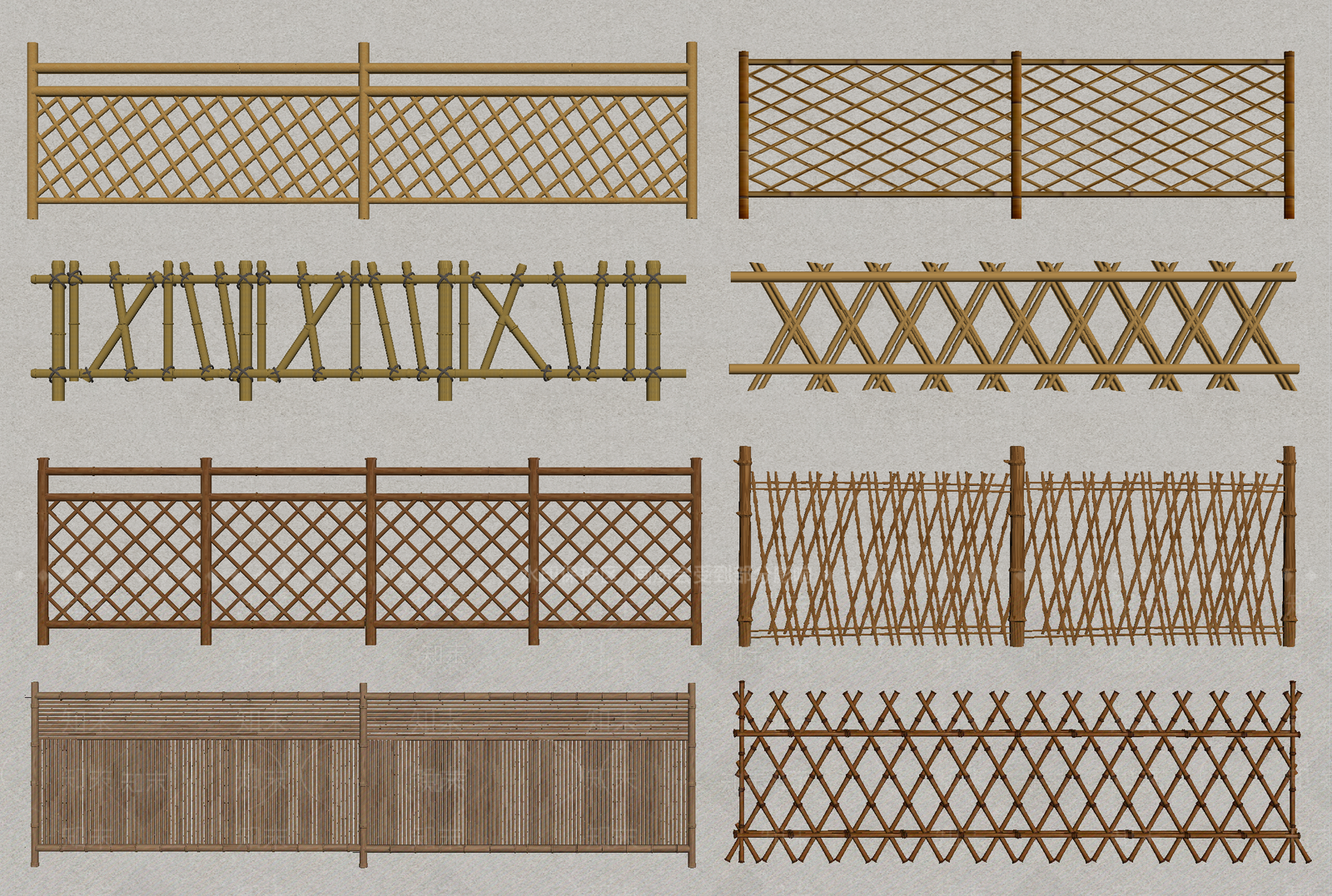 中式栅栏SU模型下载【ID:1201915246】
