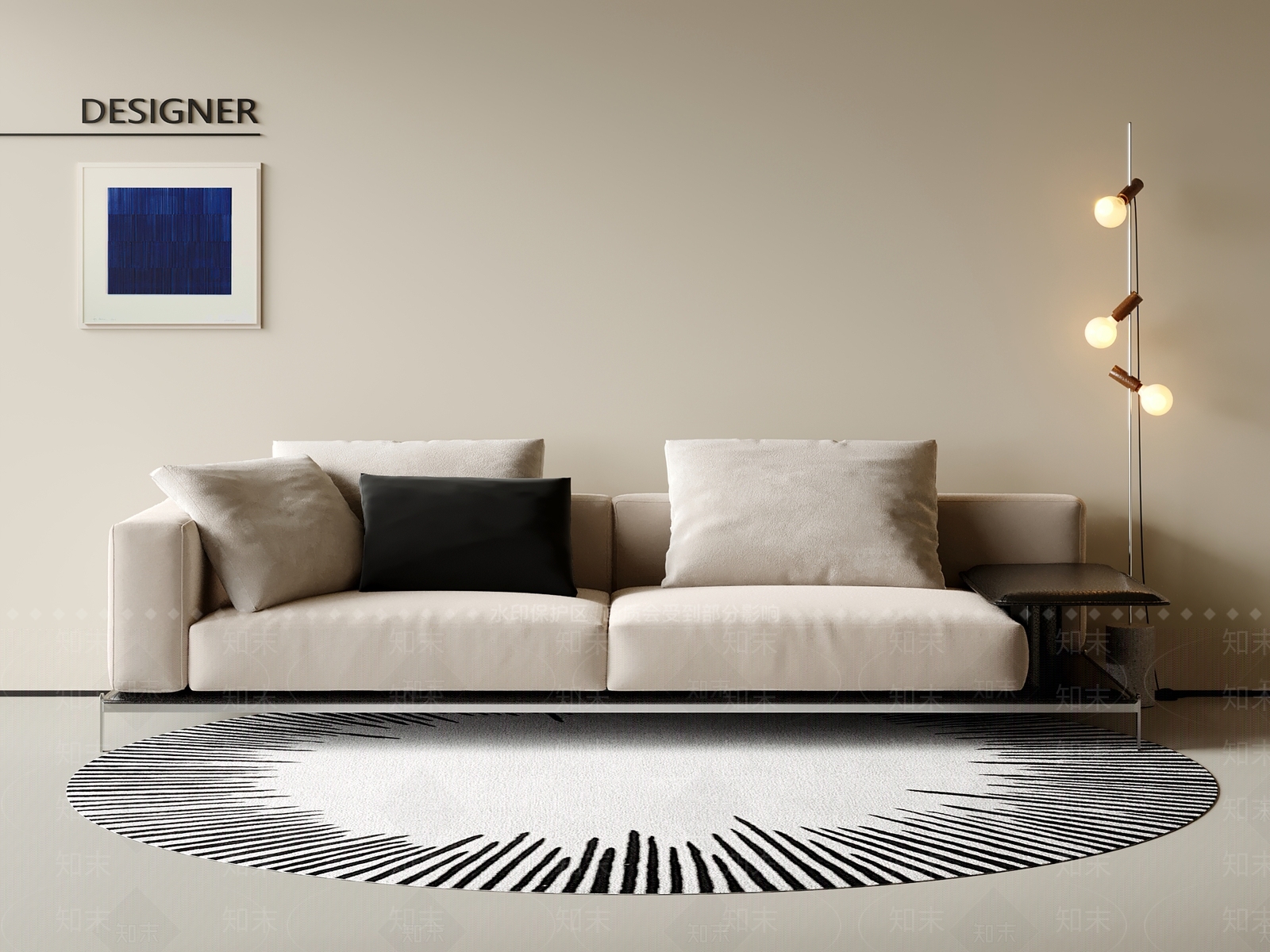 现代多人沙发3D模型下载【ID:1201918511】