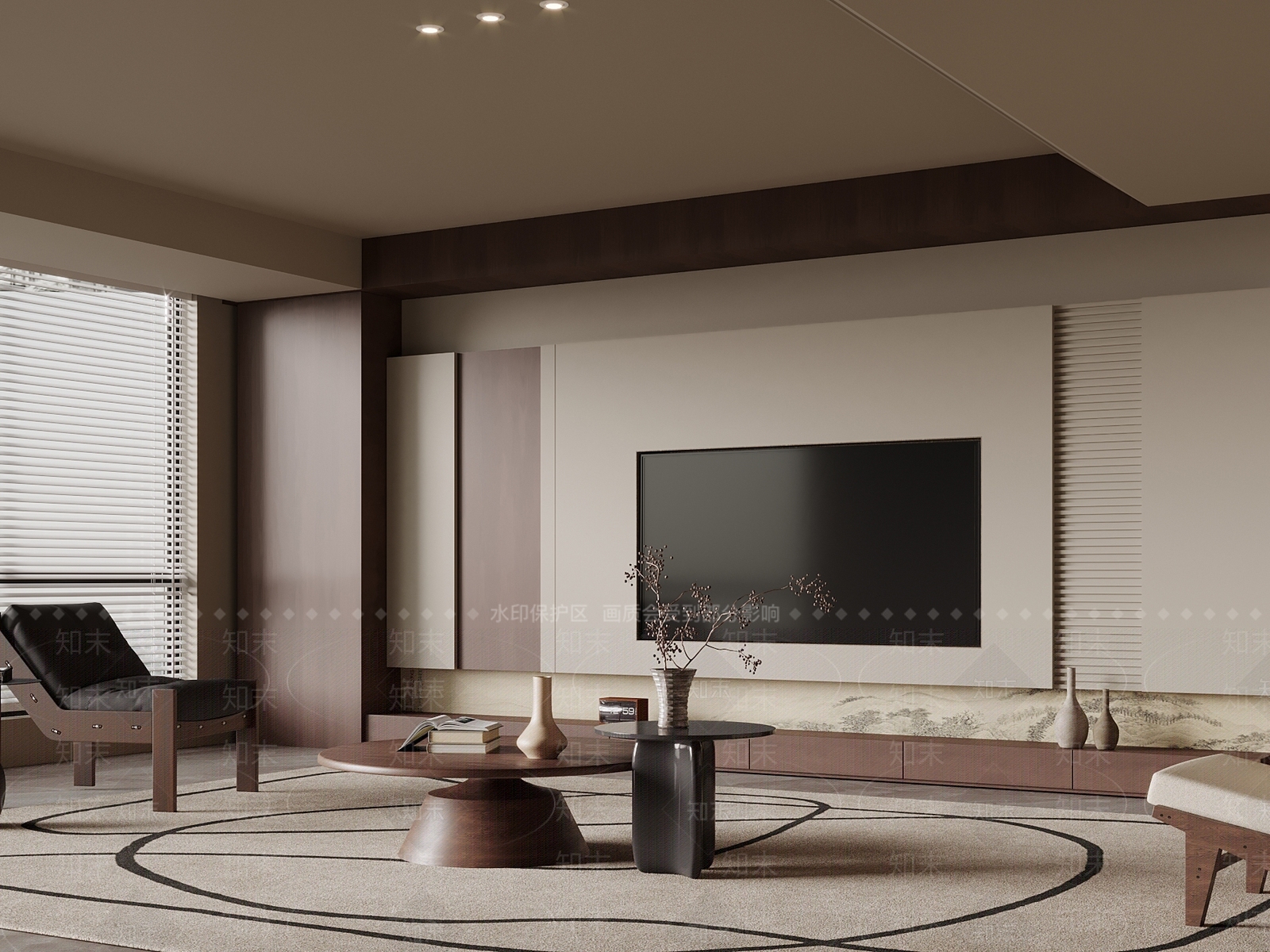 中古电视背景墙3D模型下载【ID:1201920264】