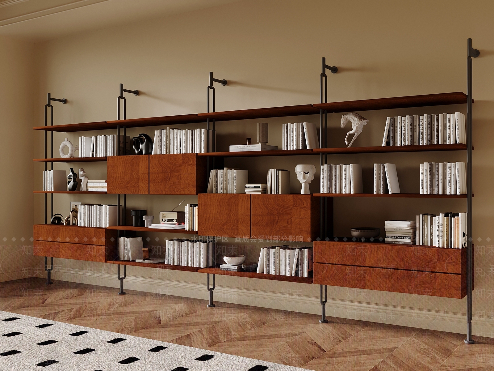 中古书架3D模型下载【ID:1201920321】