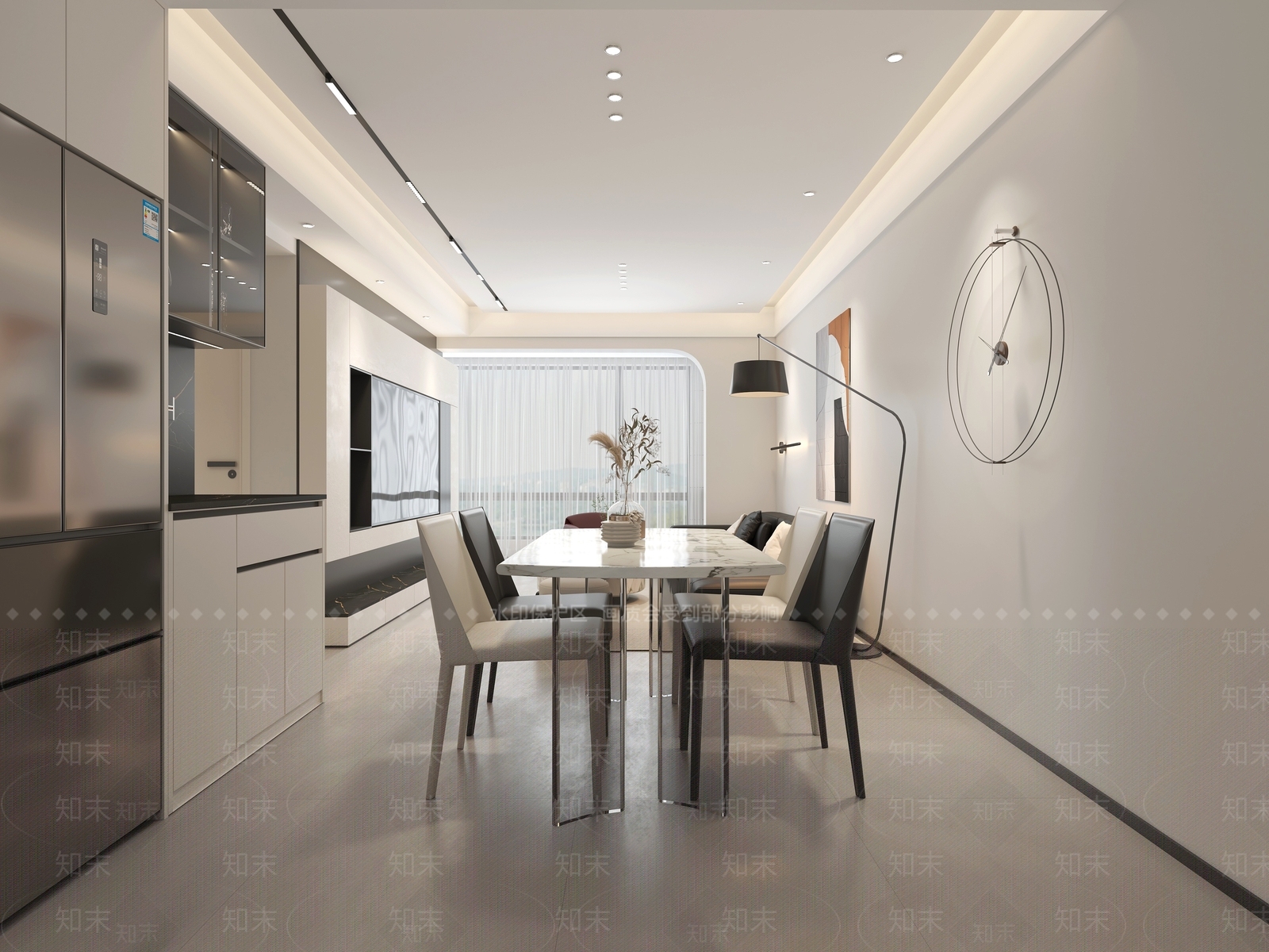 现代客餐厅3D模型下载【ID:1201921191】