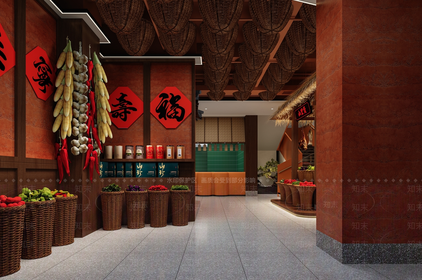 现代新中式中餐厅3D模型下载【ID:1201921293】