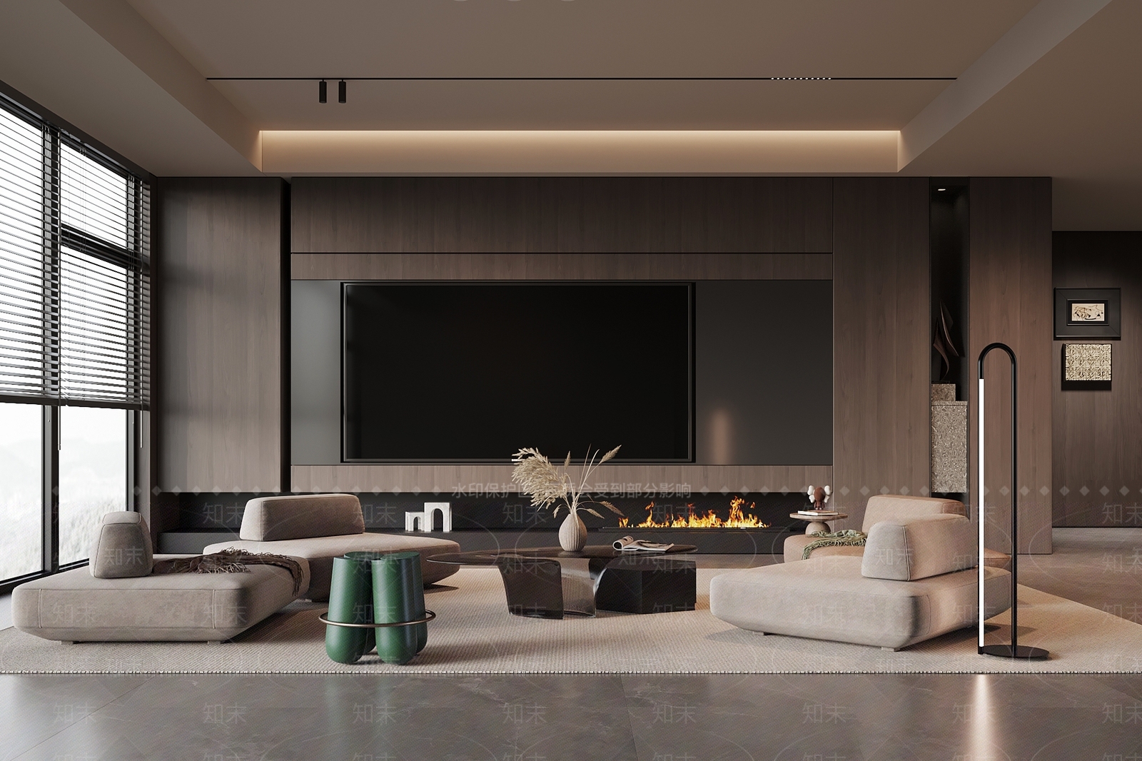 现代意式家居客厅3D模型下载【ID:1201921475】