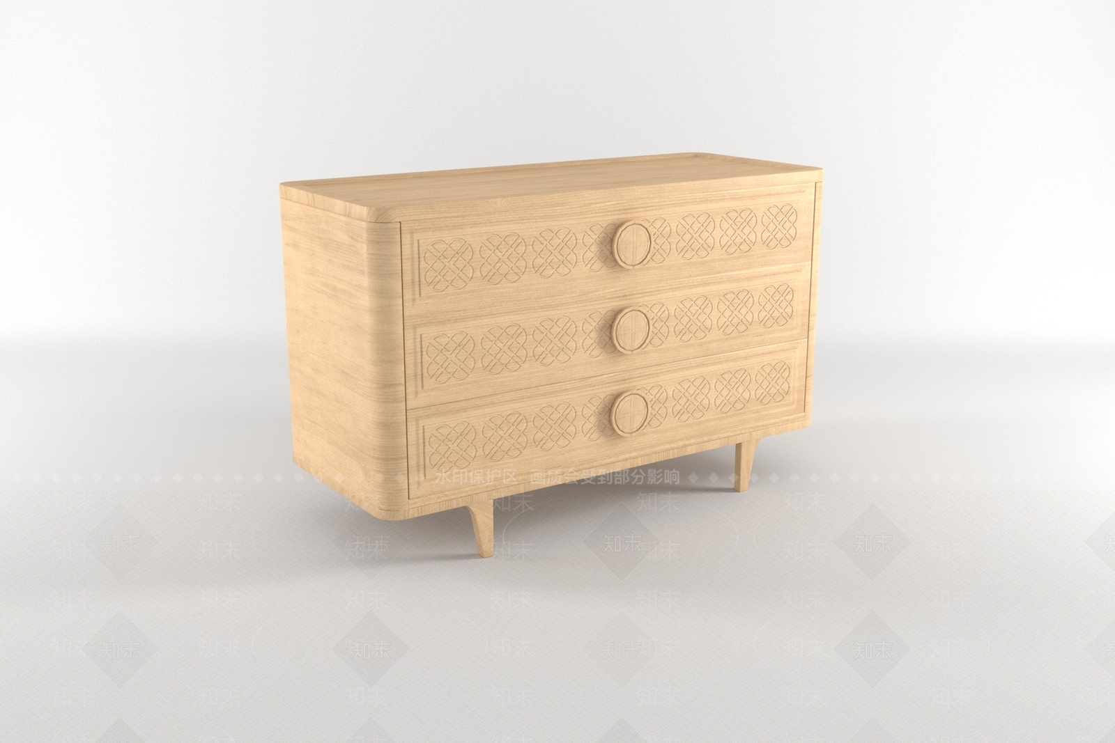 现代床头柜3D模型下载【ID:1201922396】