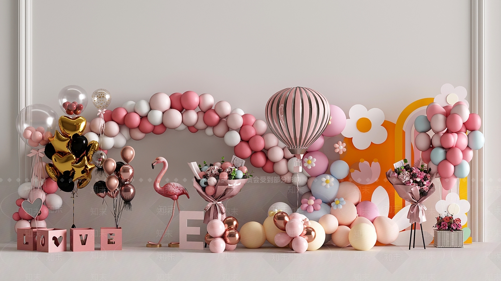 现代气球3D模型下载【ID:1201923683】