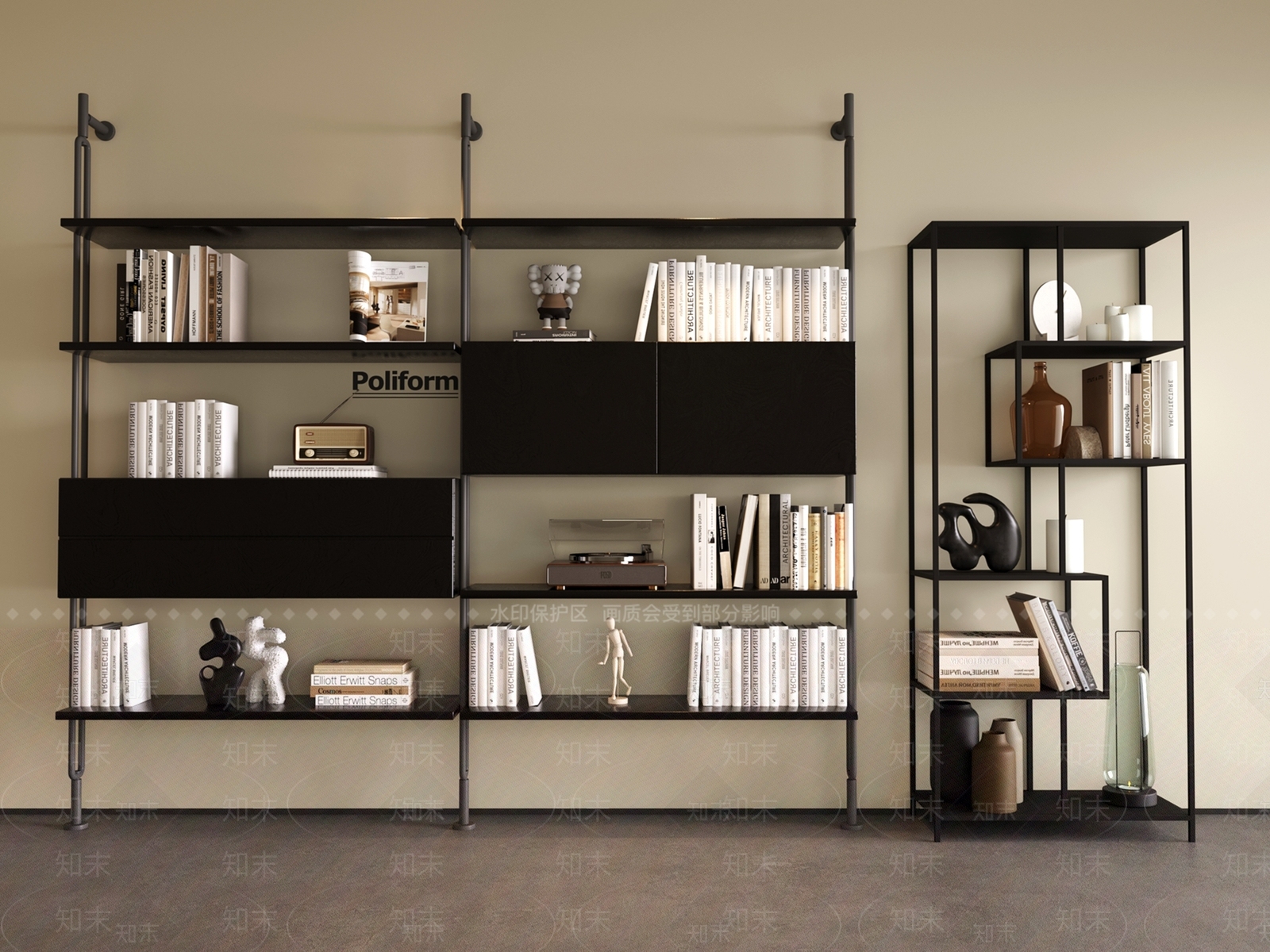 现代书架SU模型下载【ID:1201926634】