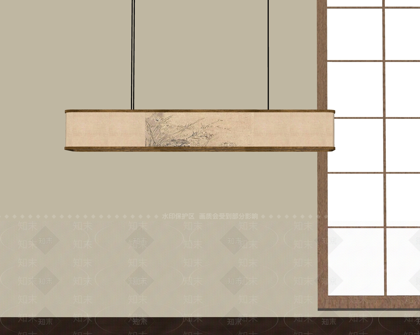 新中式中式吊灯SU模型下载【ID:1201926640】