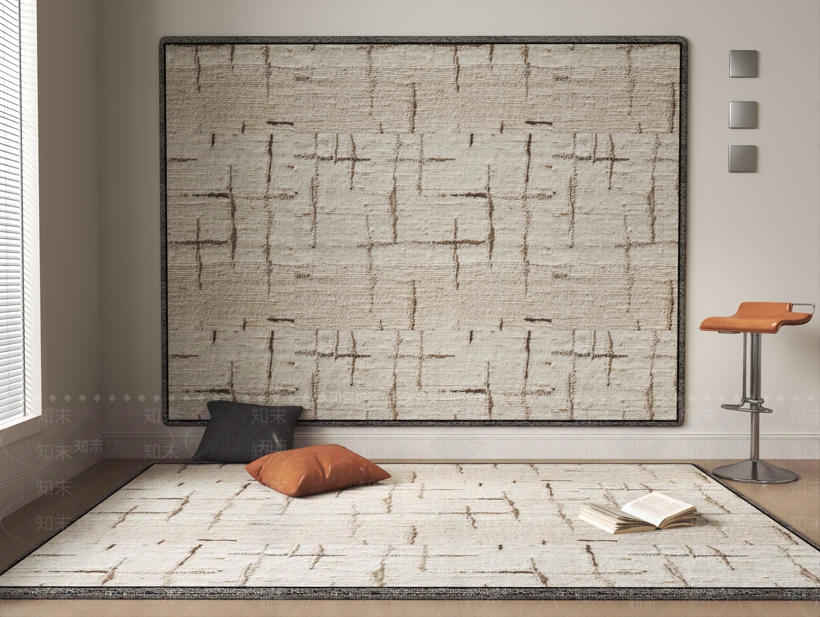 中式日式地毯3D模型下载【ID:1201927686】