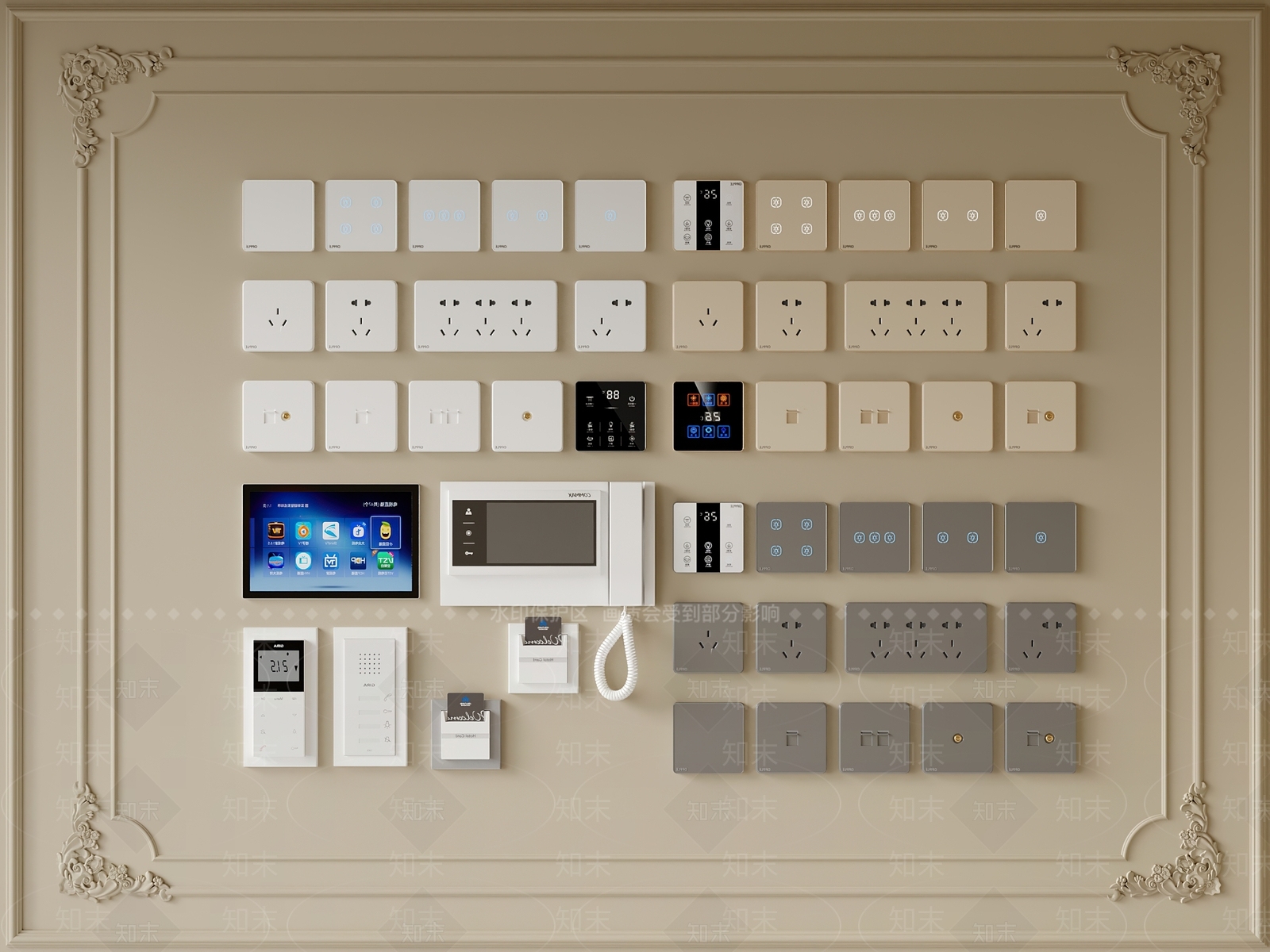 现代插座3D模型下载【ID:1201928282】