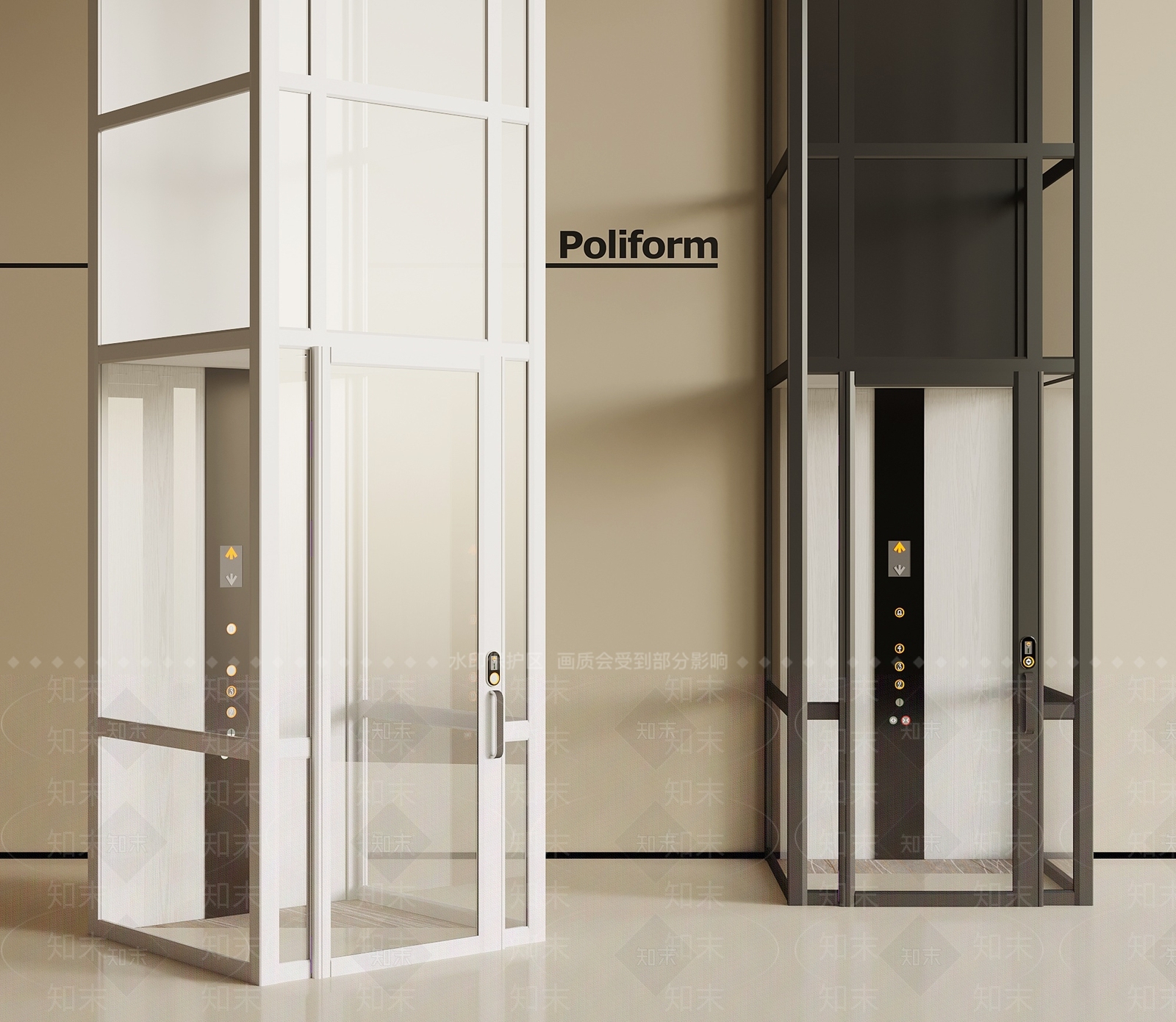 现代电梯3D模型下载【ID:1201928999】