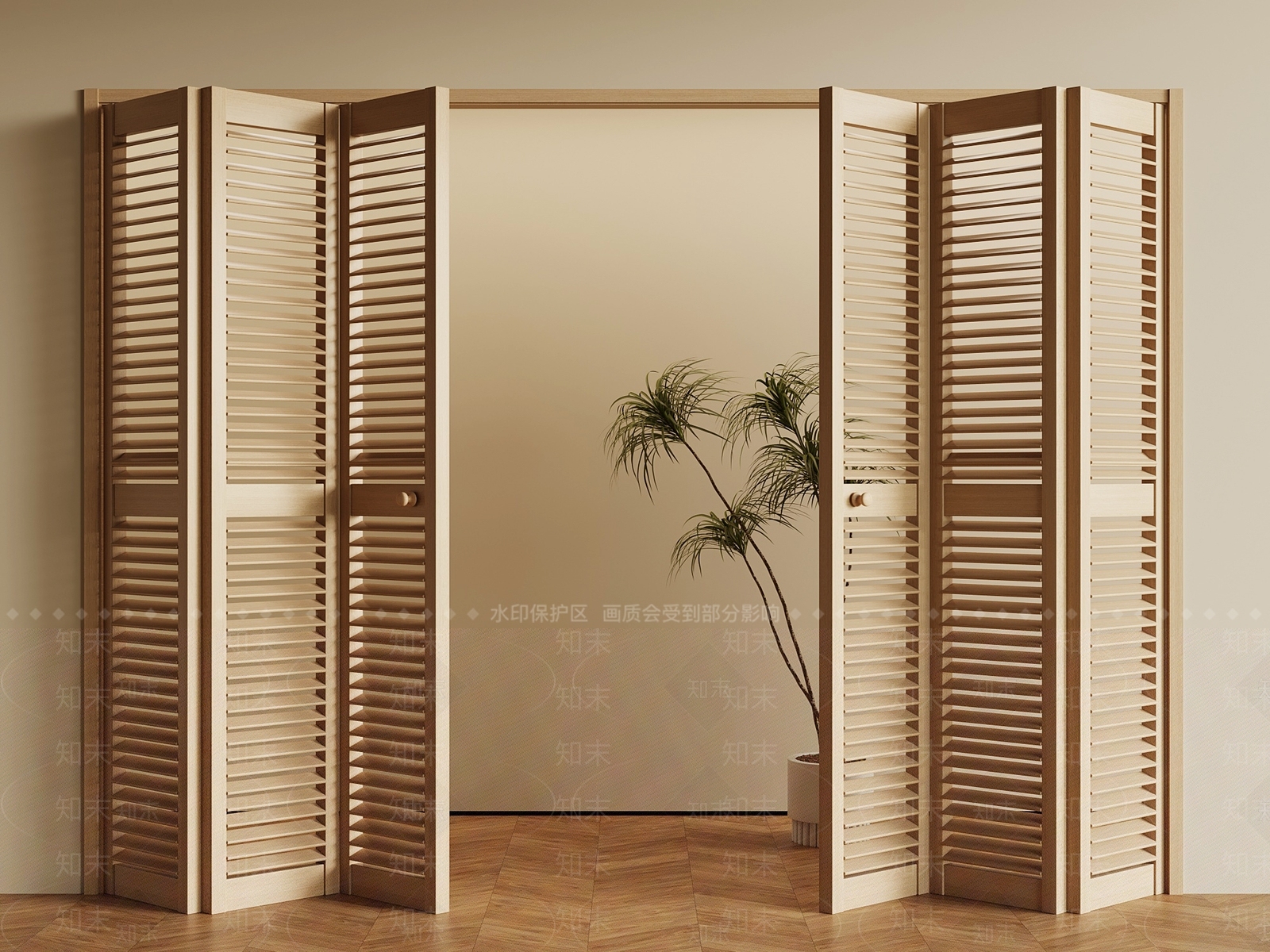 现代折叠门3D模型下载【ID:1201929571】