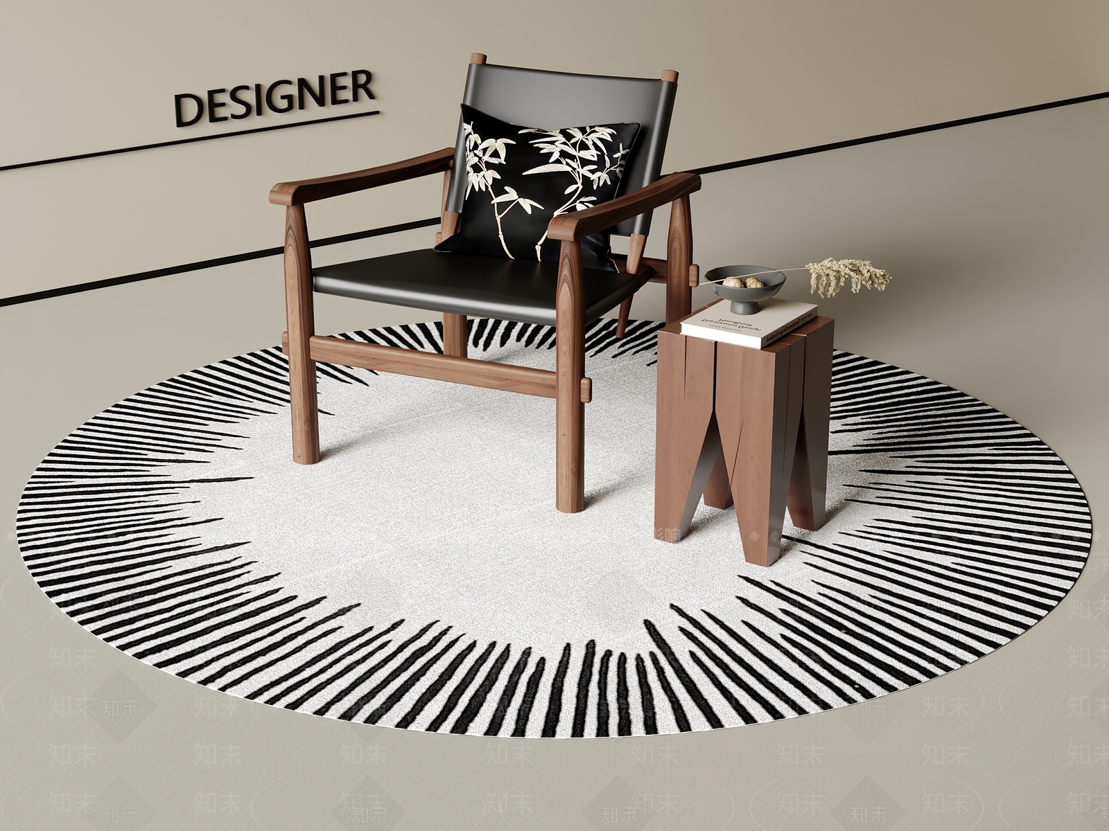 现代休闲椅3D模型下载【ID:1201929631】