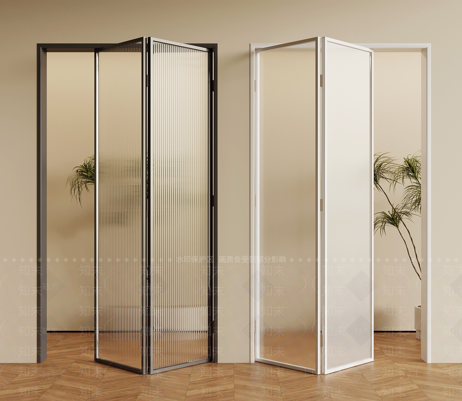 现代折叠门3D模型下载【ID:1201929526】