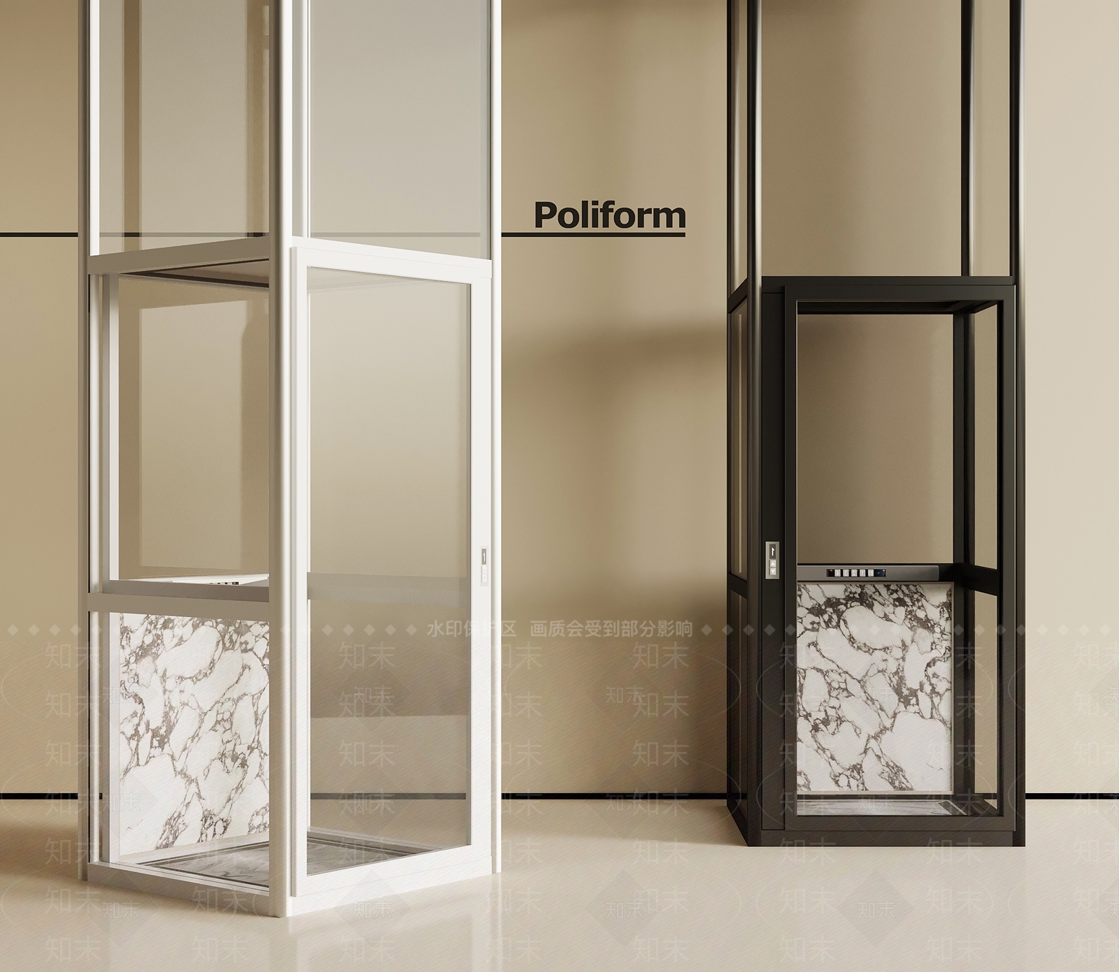 现代电梯3D模型下载【ID:1201929657】