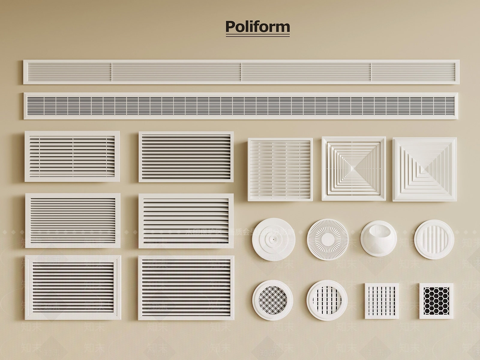 空调出风口3D模型下载【ID:1201930753】