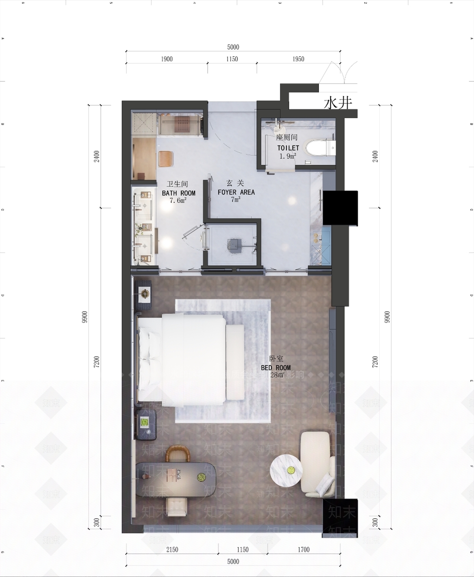 现代酒店客房SU模型下载【ID:1201960426】