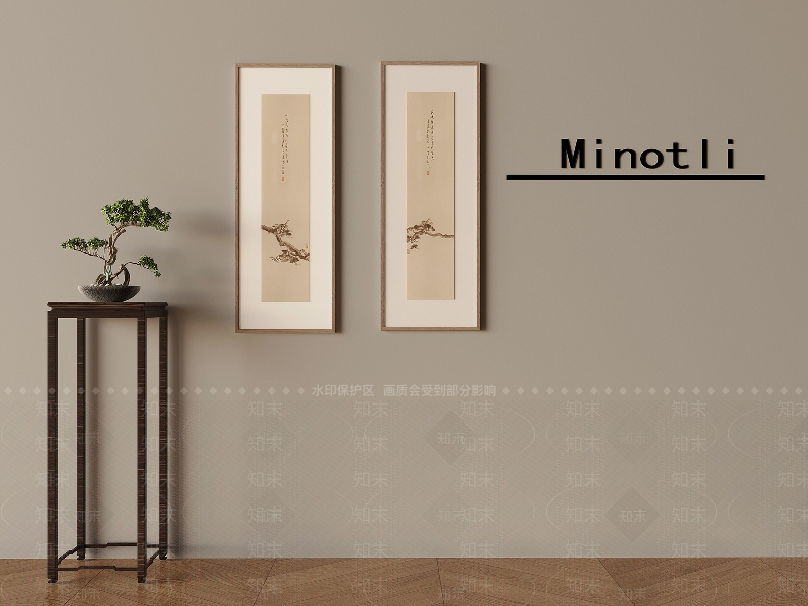 中式花架3D模型下载【ID:1201931580】