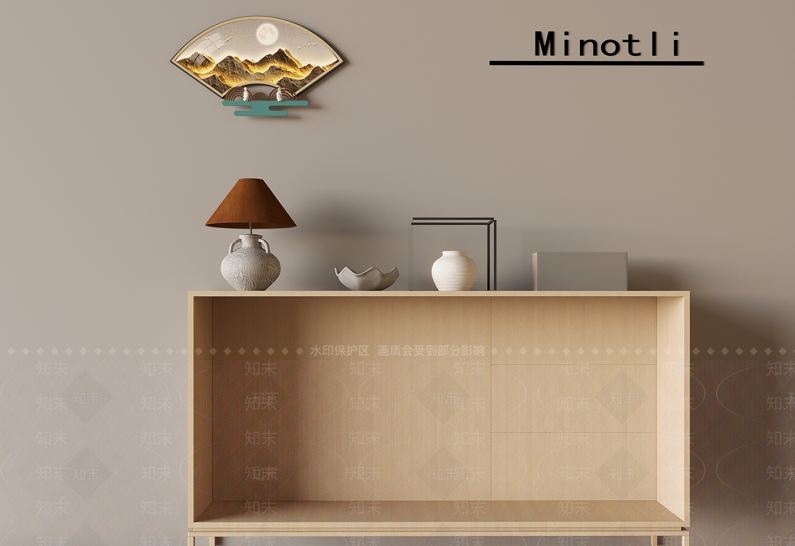 欧式玄关柜3D模型下载【ID:1201931615】