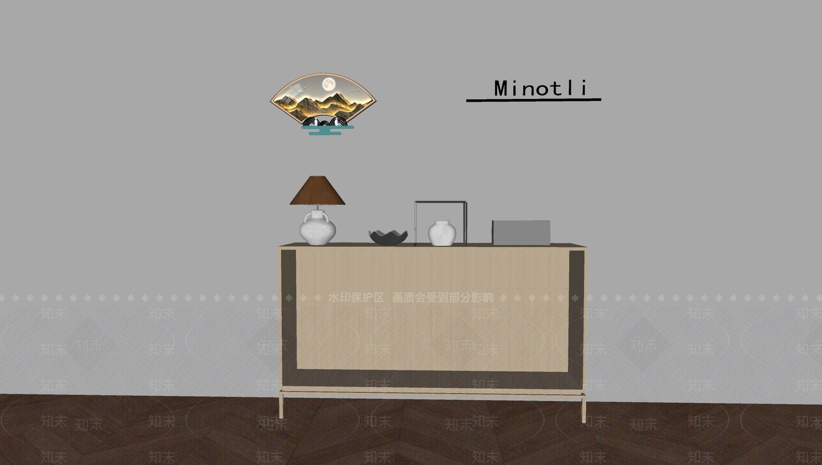 欧式玄关柜SU模型下载【ID:1201931667】