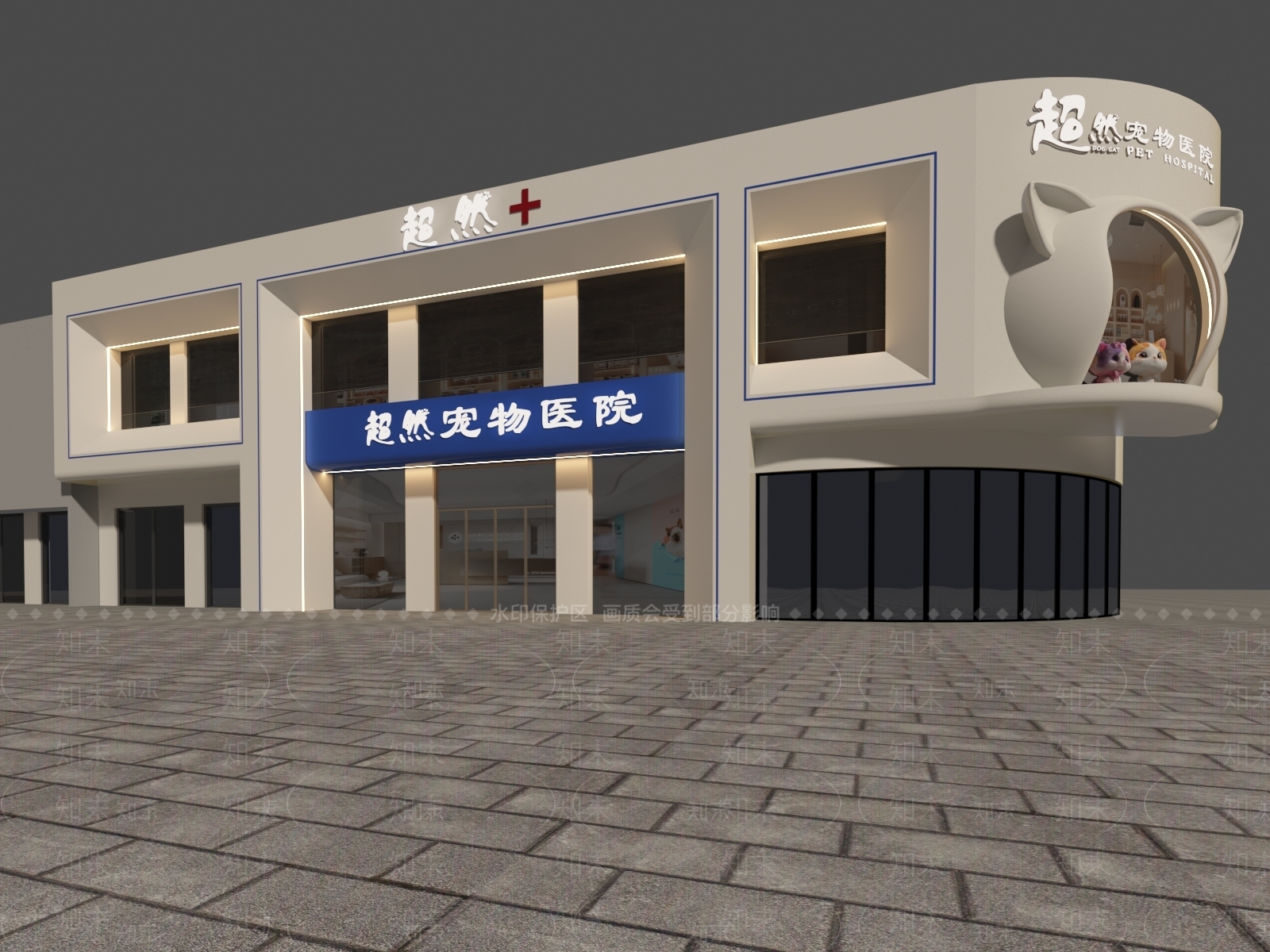 现代简约宠物店3D模型下载【ID:1201932600】