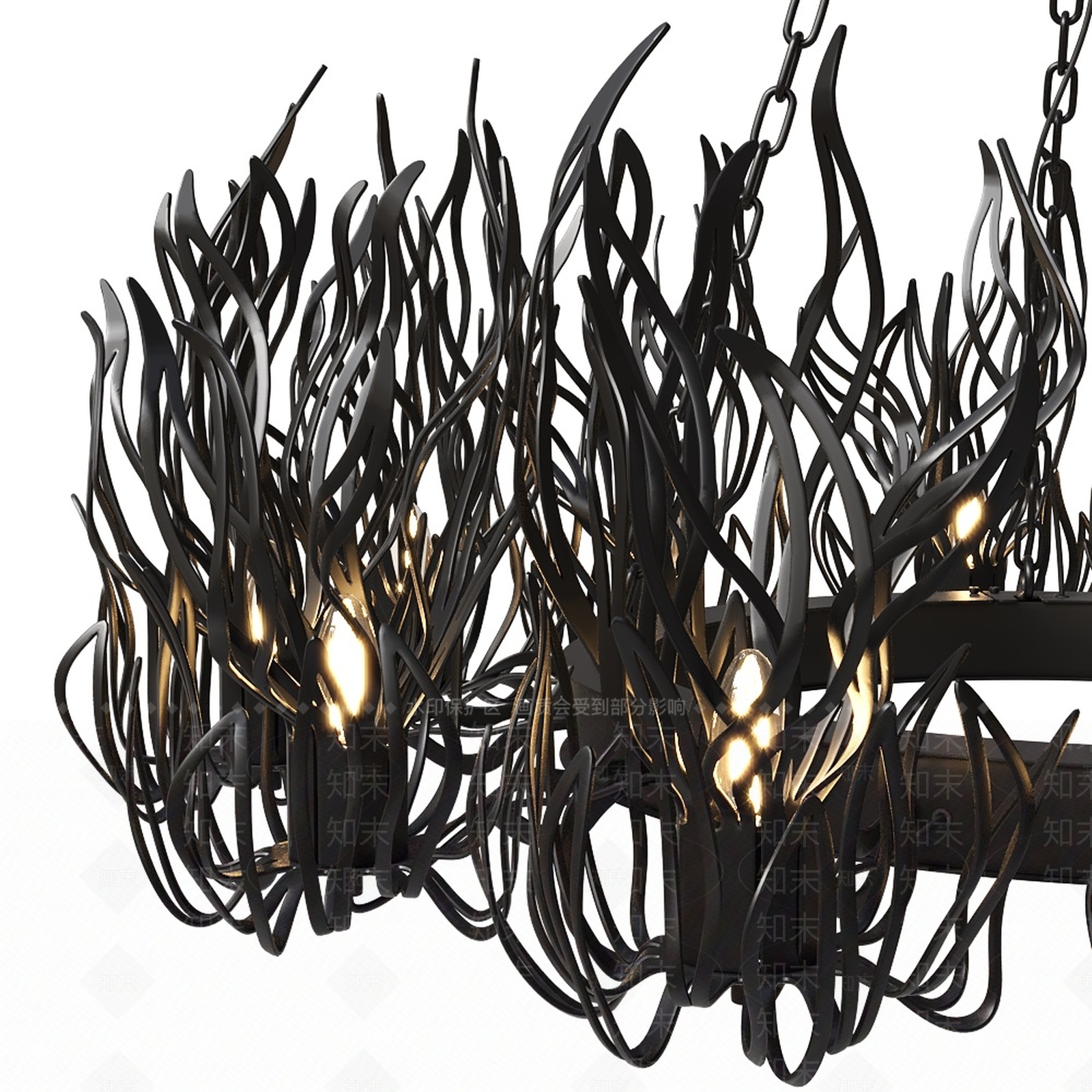 现代美式吊灯3D模型下载【ID:1201933411】
