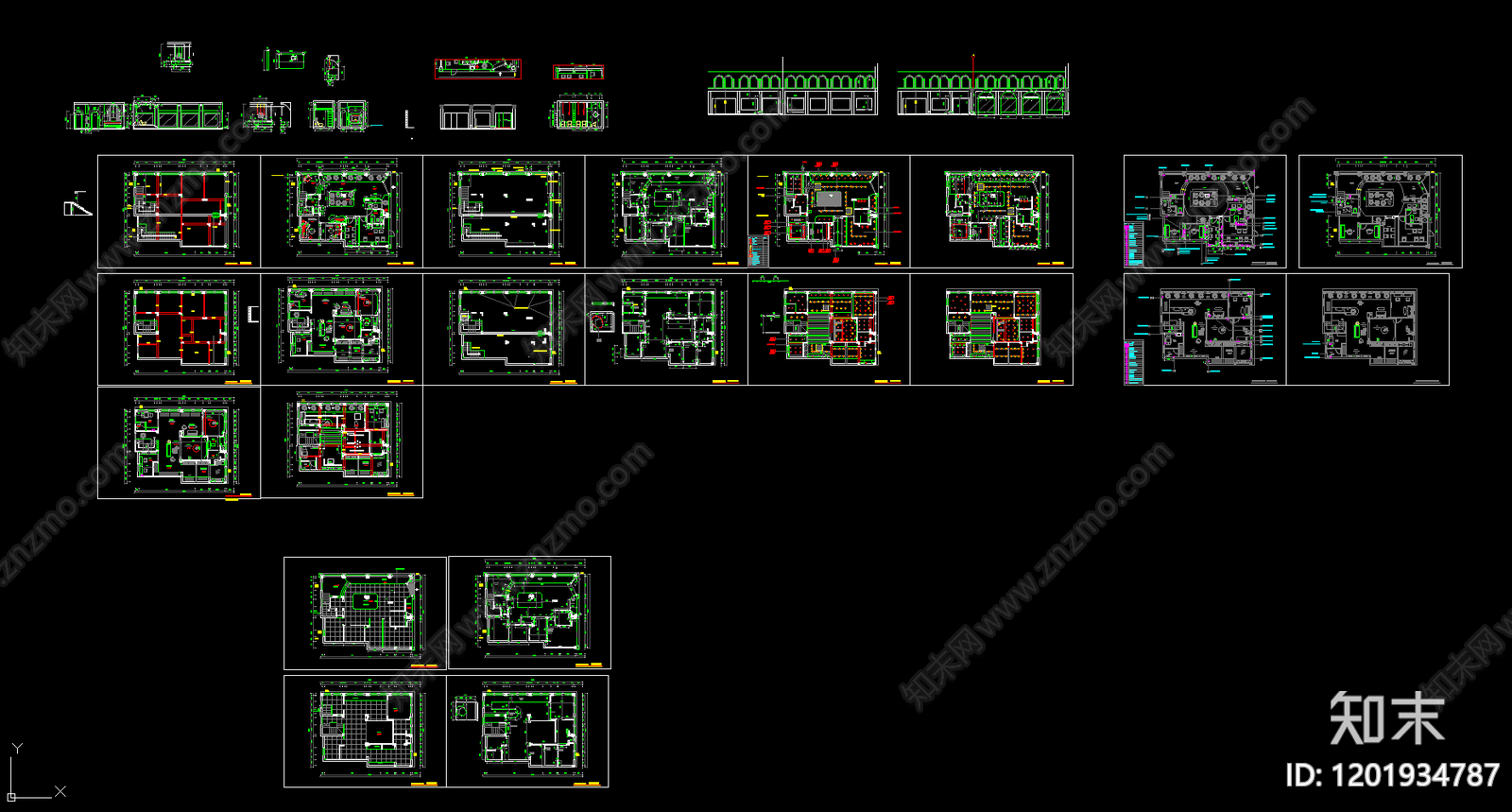 现代婚纱店施工图下载【ID:1201934787】
