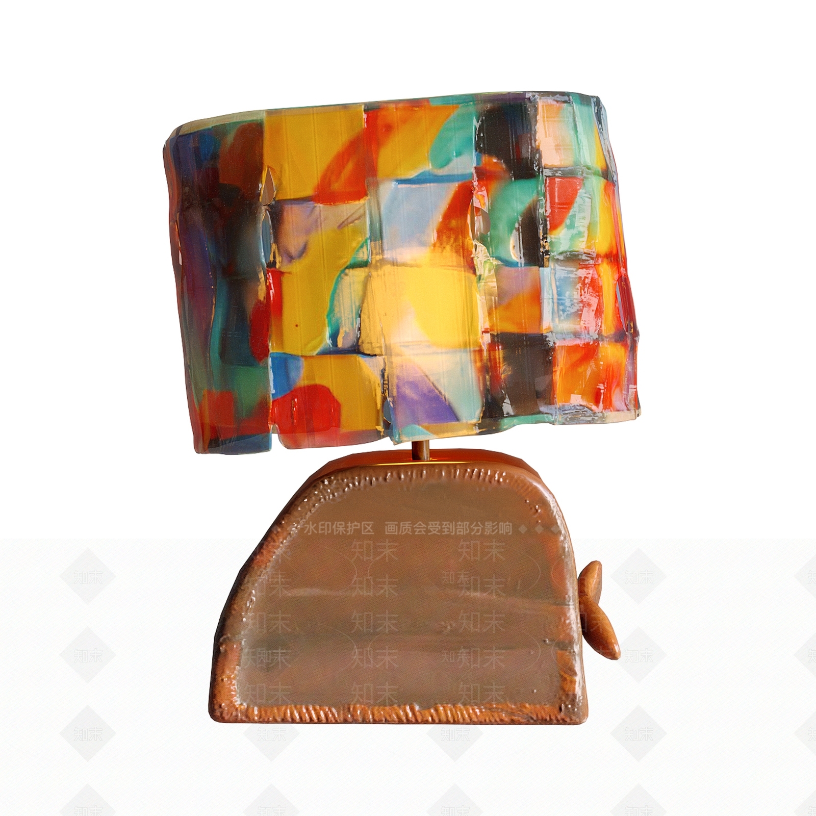 中古复古台灯3D模型下载【ID:1201934876】