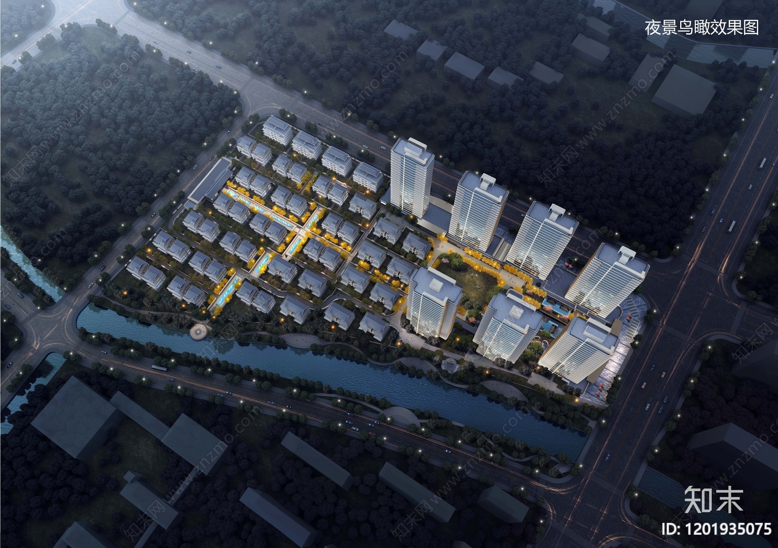 新中式现代别墅建筑下载【ID:1201935075】