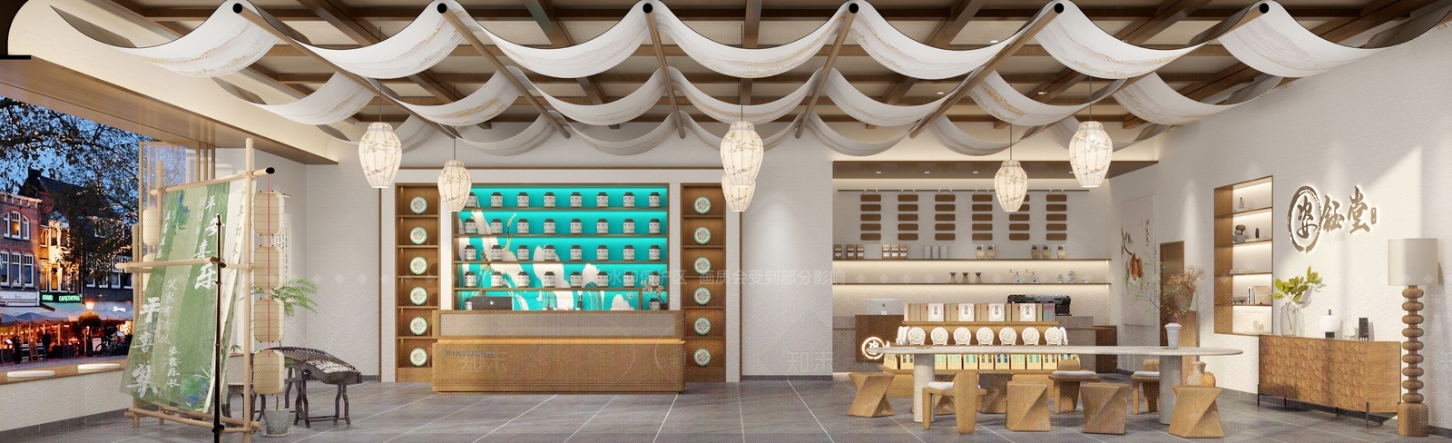 现代侘寂茶馆3D模型下载【ID:1201938072】