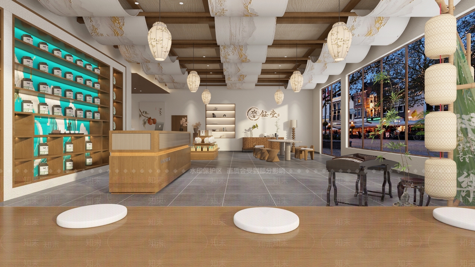 现代侘寂茶馆3D模型下载【ID:1201938072】