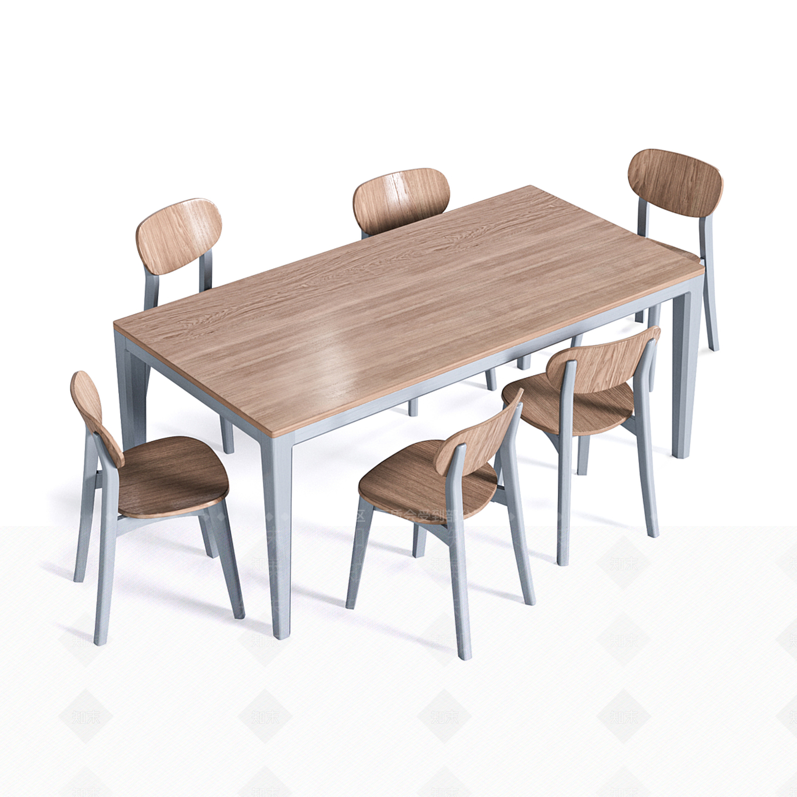现代儿童桌椅3D模型下载【ID:1201940460】