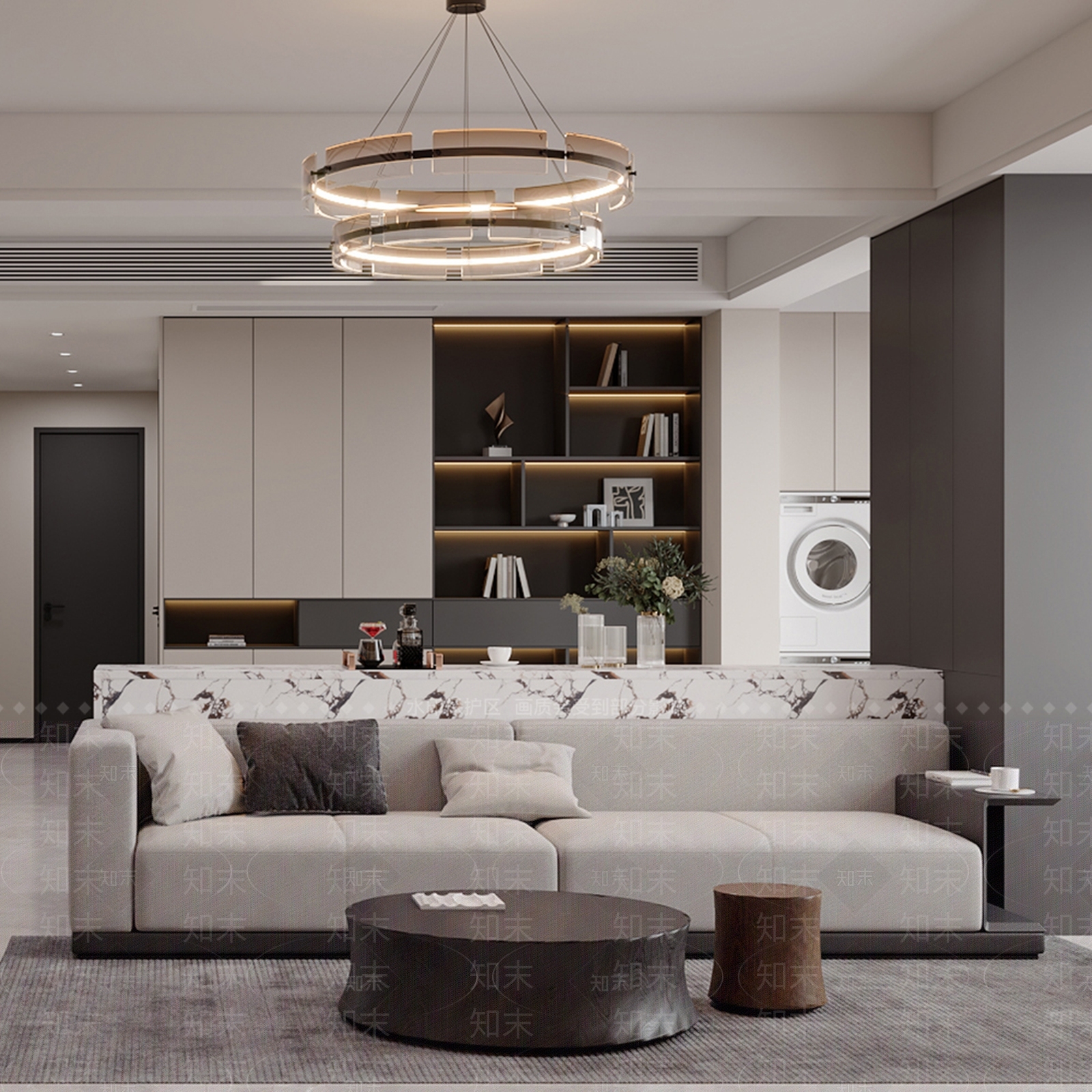 现代轻奢客餐厅3D模型下载【ID:1201940855】