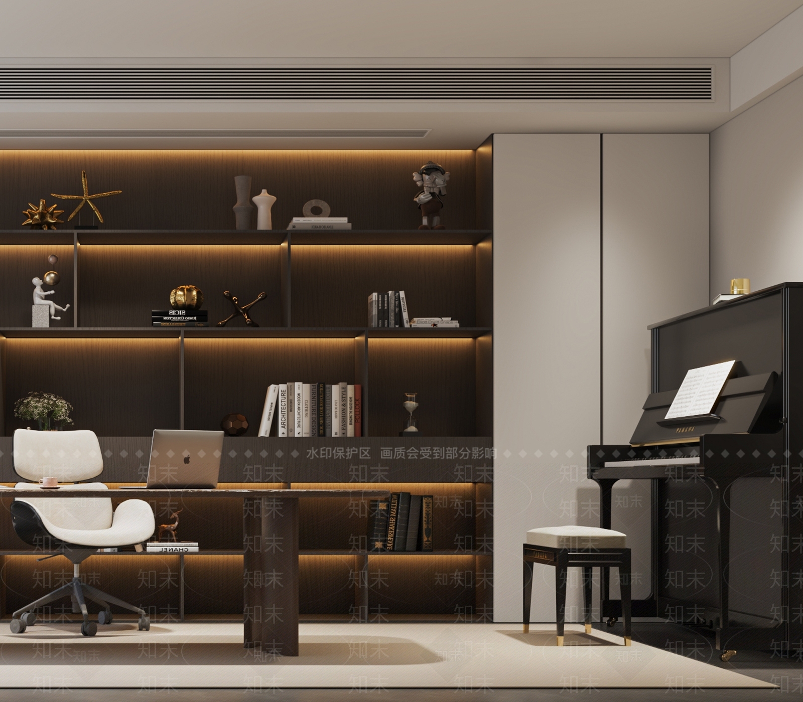 意式轻奢茶室3D模型下载【ID:1201941009】